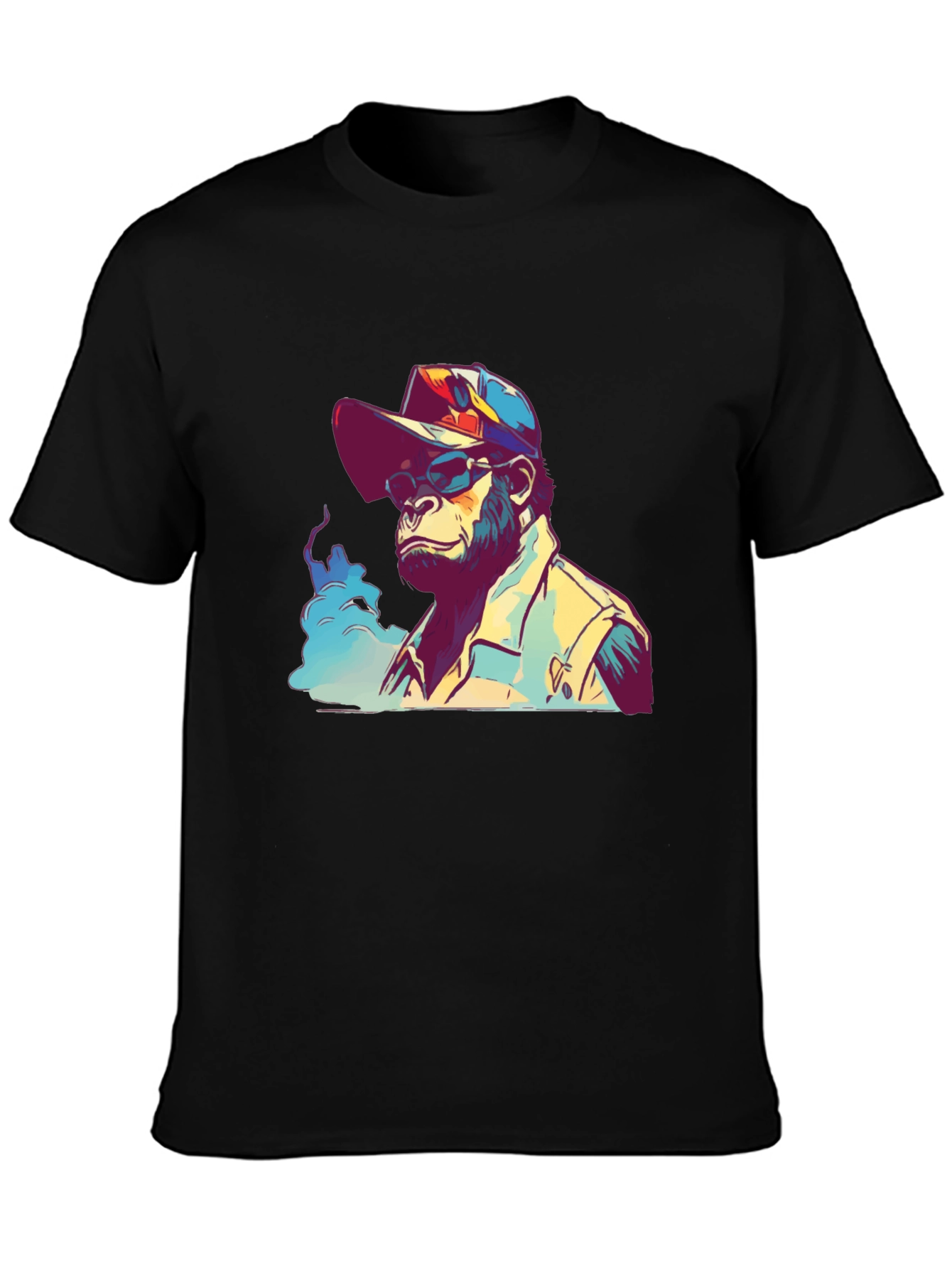 Black Cool Ape Graphic T-Shirt view 3