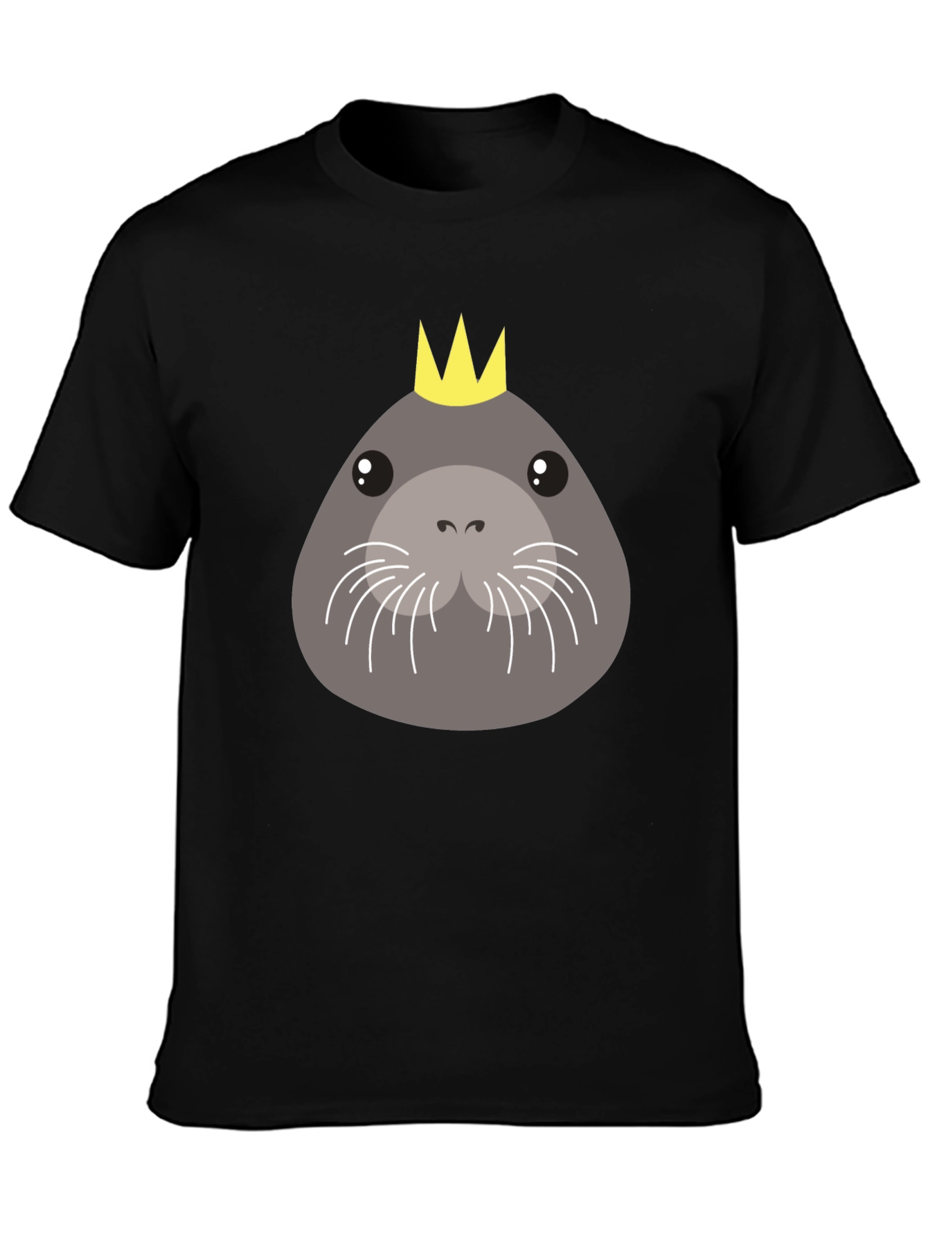 Black Seal With Crown Black T-Shirt view 3