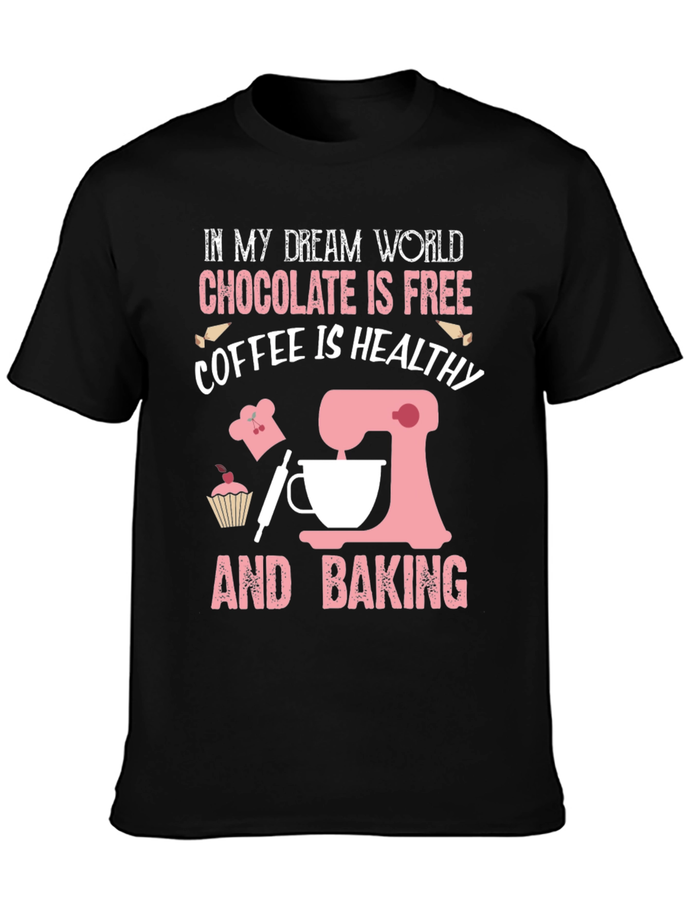 Black Dream World Baking T-Shirt view 3