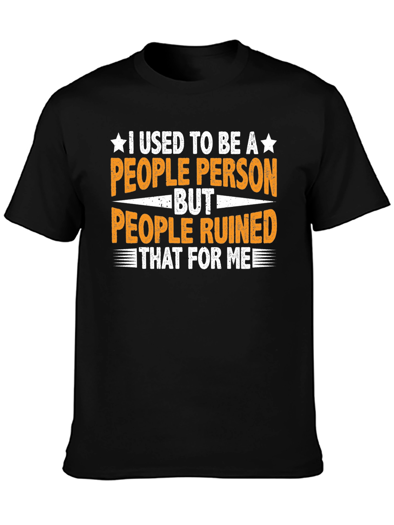 Black Funny People Person T-Shirt view 3