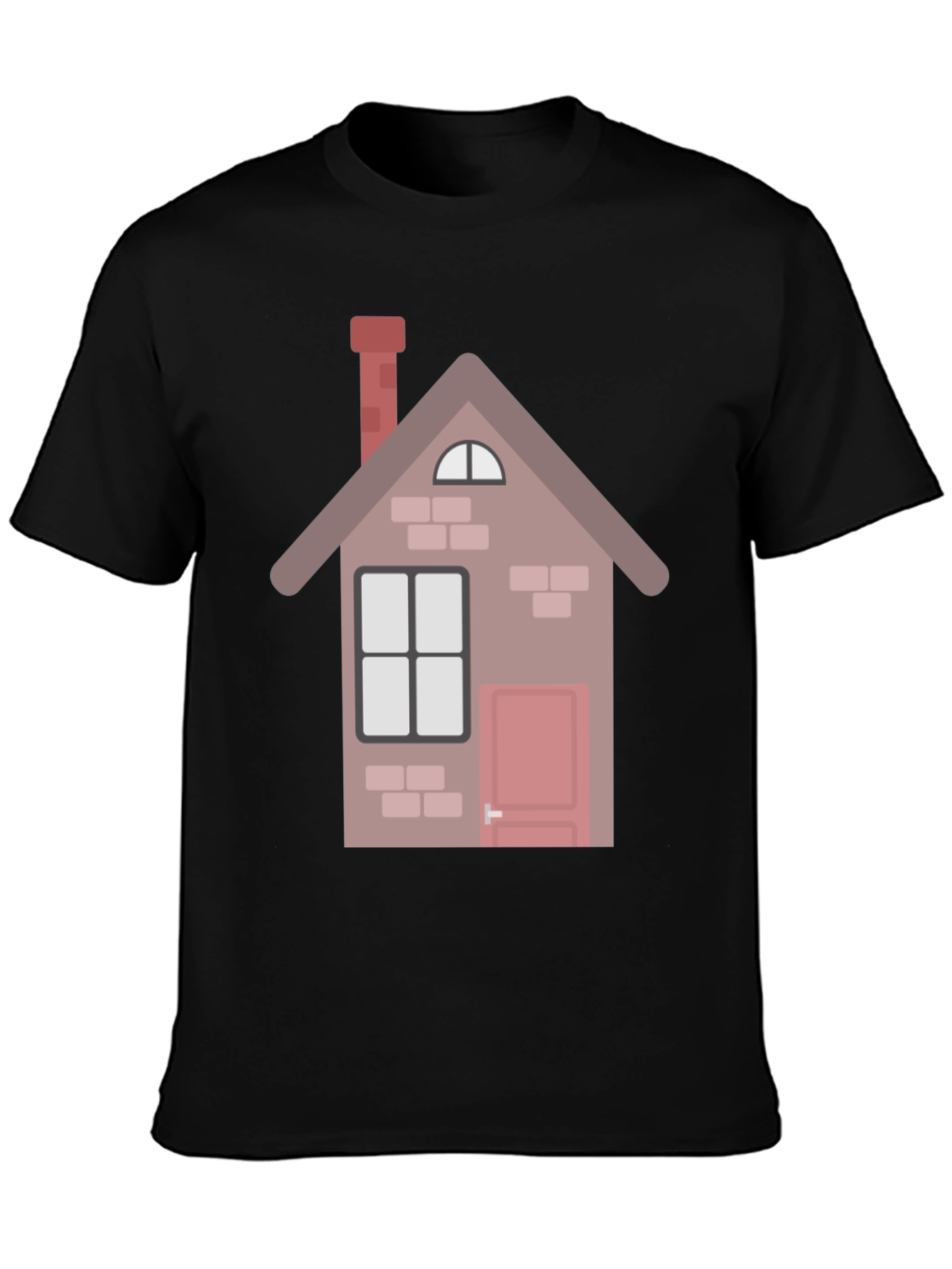 Black House Graphic Tee - Black Cotton Blend view 3