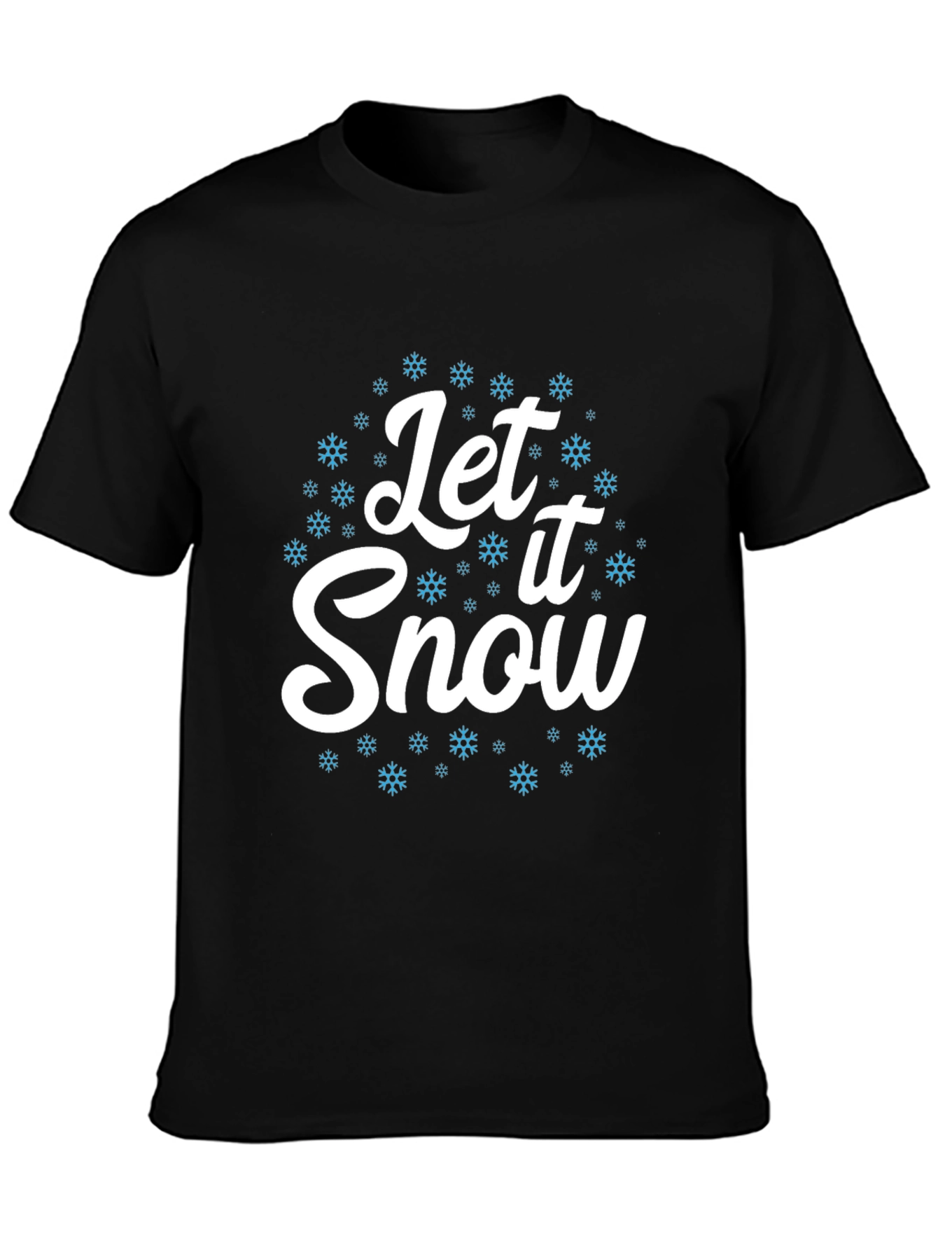 Black Let It Snow Graphic Tee - Holiday Season view 3