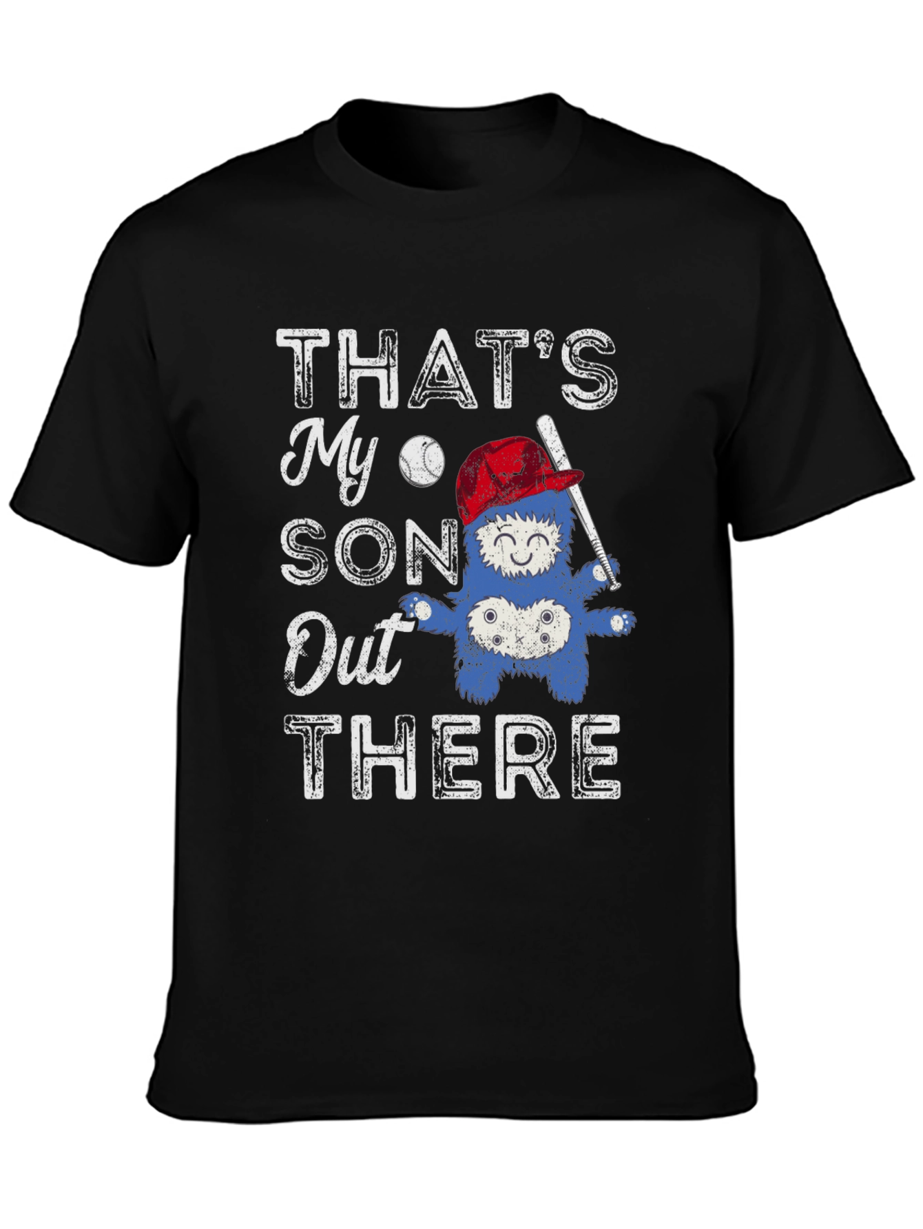 Black That's My Son Out There Baseball Graphic Tee view 3