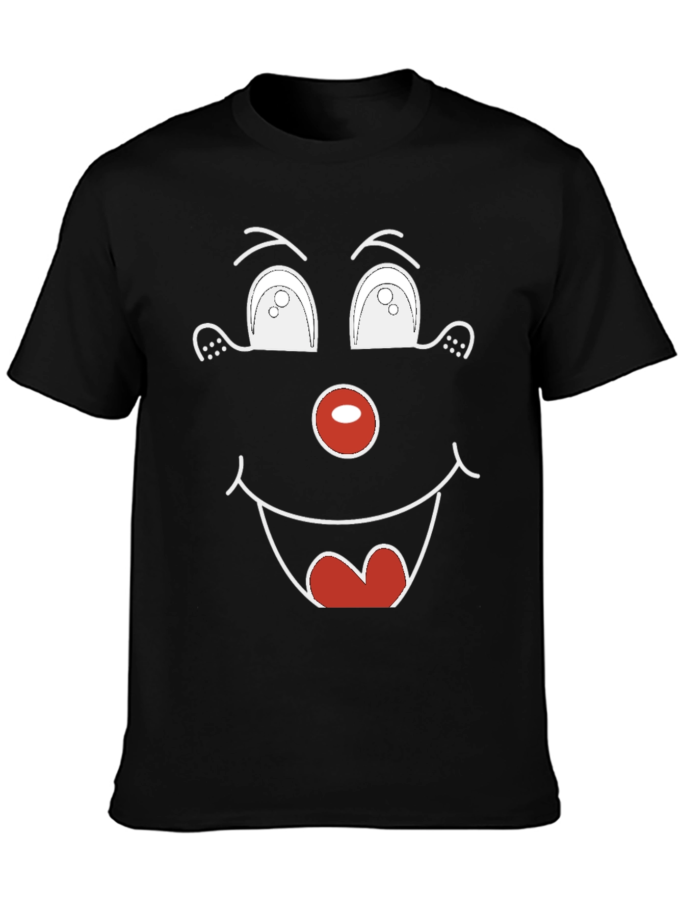 Black Funny Face Graphic Tee - Unique Humor T-Shirt view 3