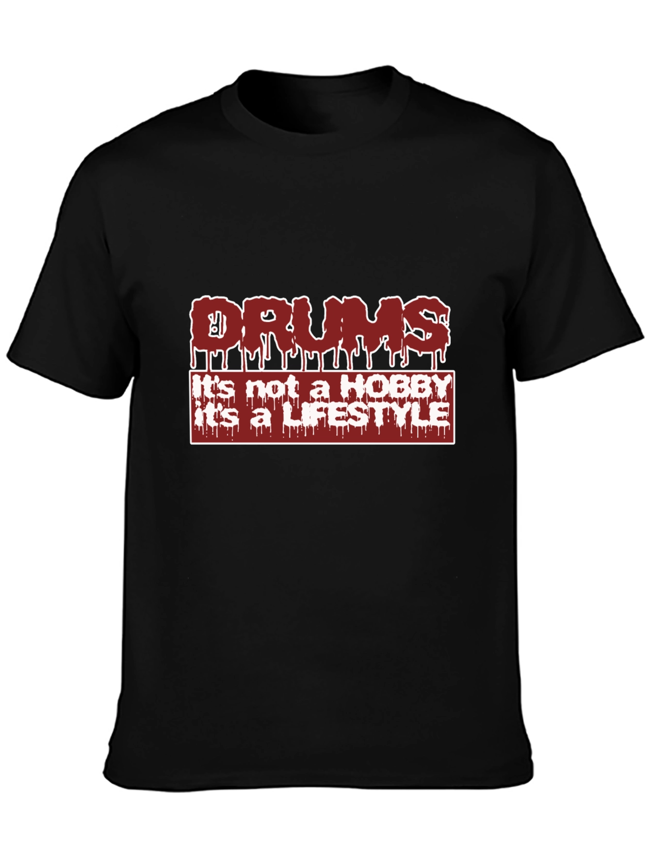 Black Drums Lifestyle Graphic Tee - Musician Apparel view 3