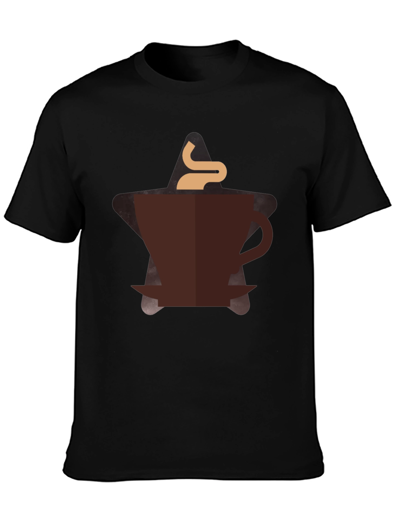 Black Coffee Lover Graphic Tee - Black Cotton Blend view 3