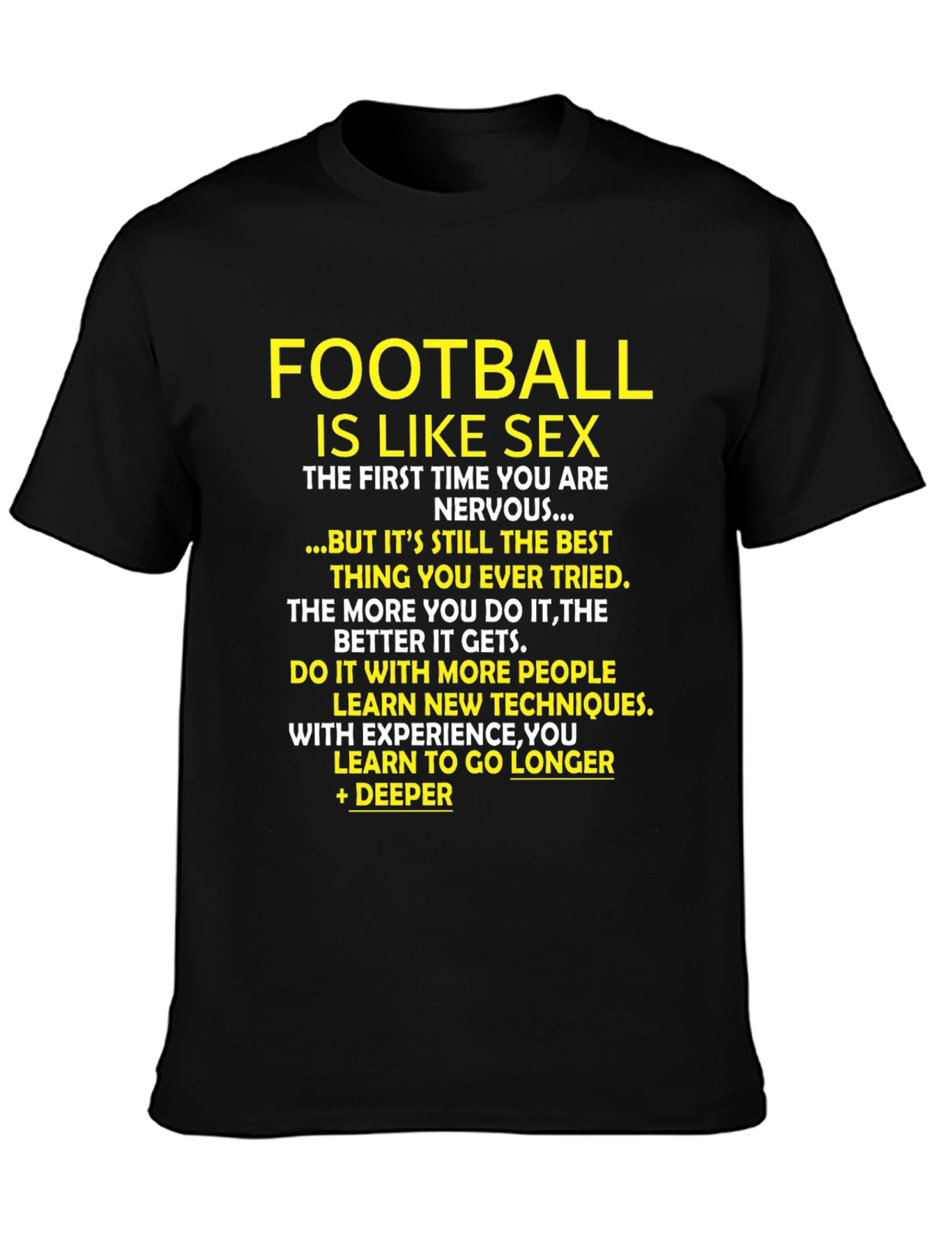 Black Football is Like Sex T-Shirt view 3