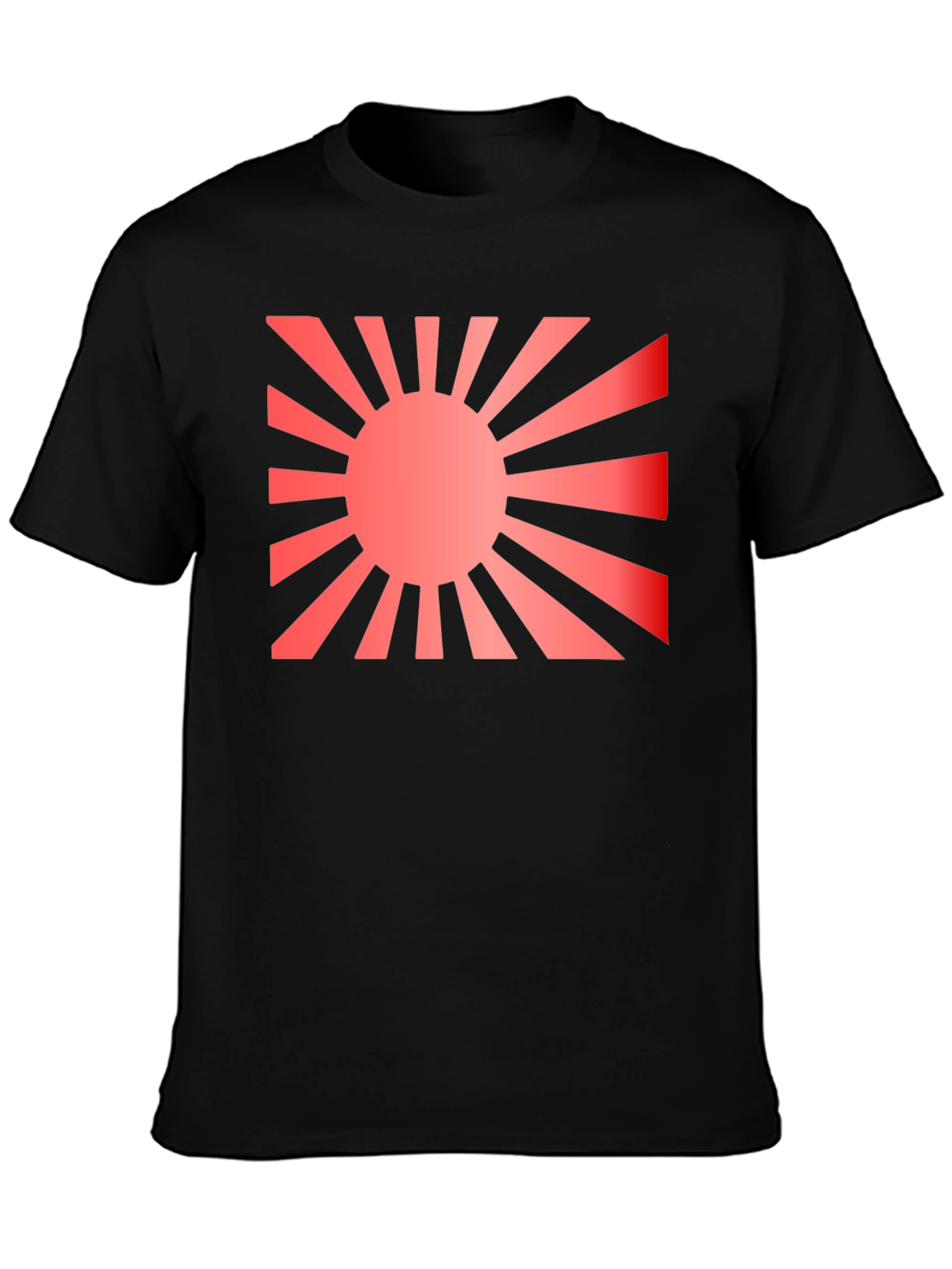 Black Rising Sun Graphic Black T-Shirt view 3