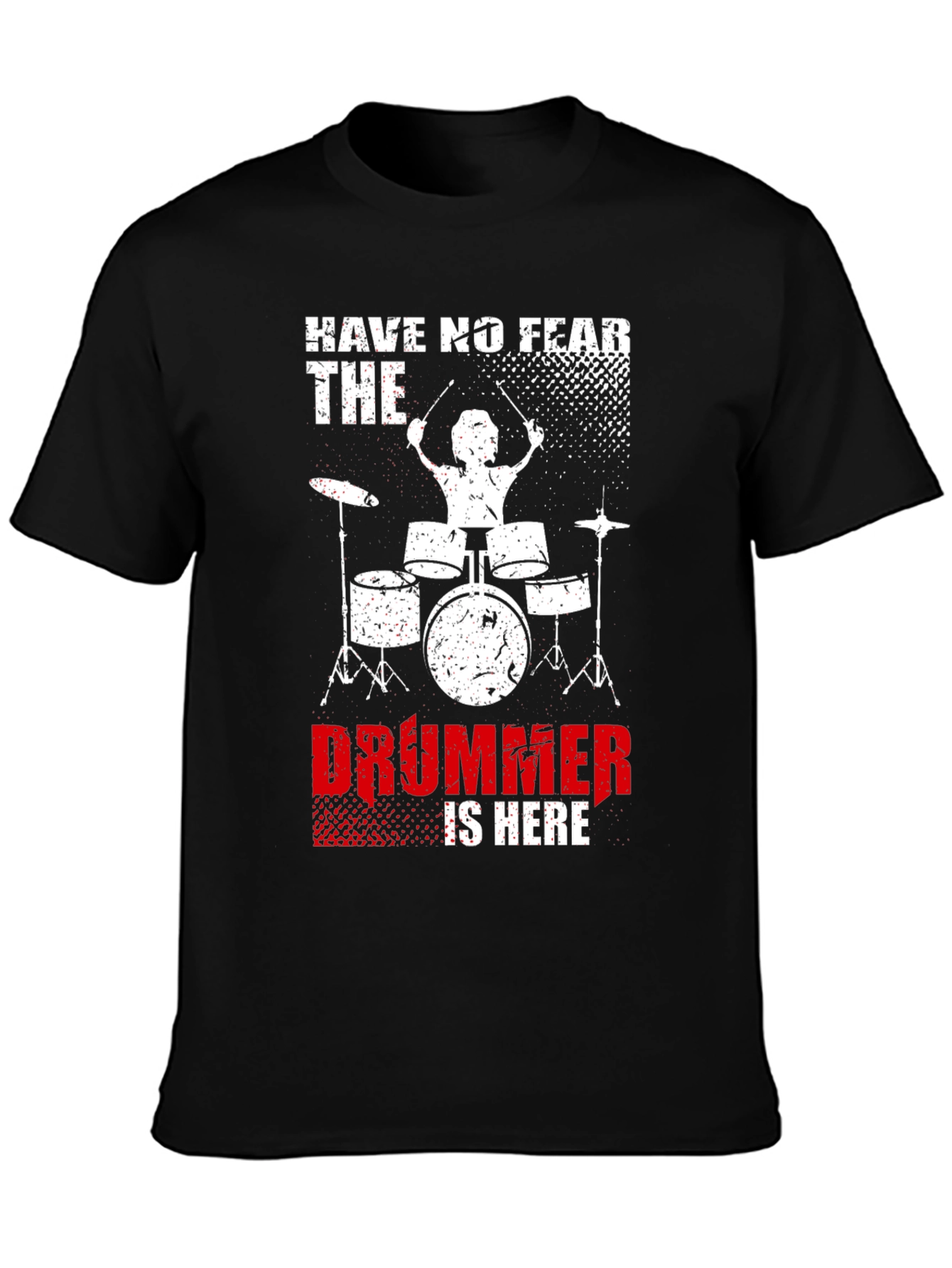 Black Drummer Graphic Tee - Have No Fear, The Drummer Is Here view 3