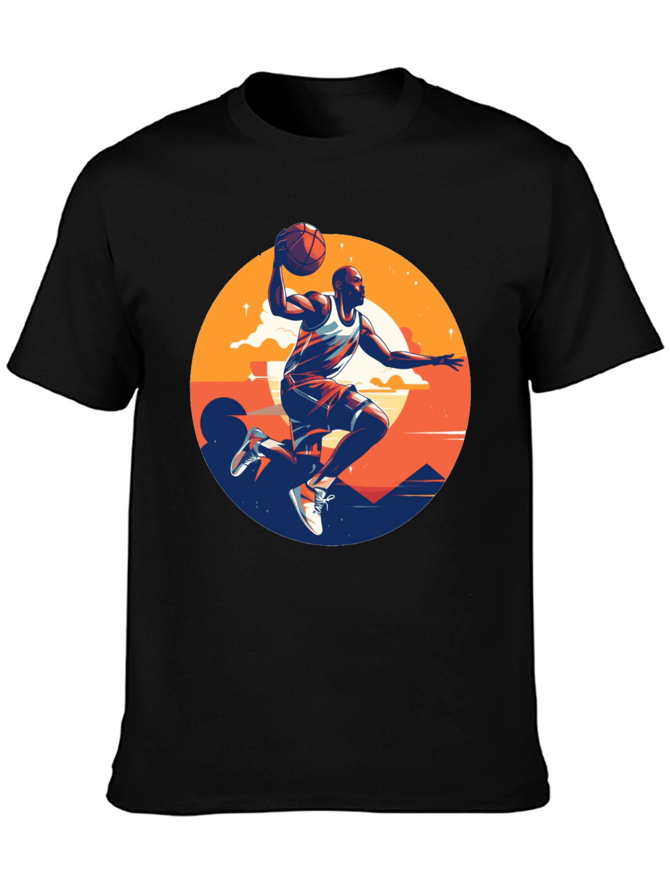 Black Basketball Player Graphic Tee - Stylish Men's T-Shirt view 3