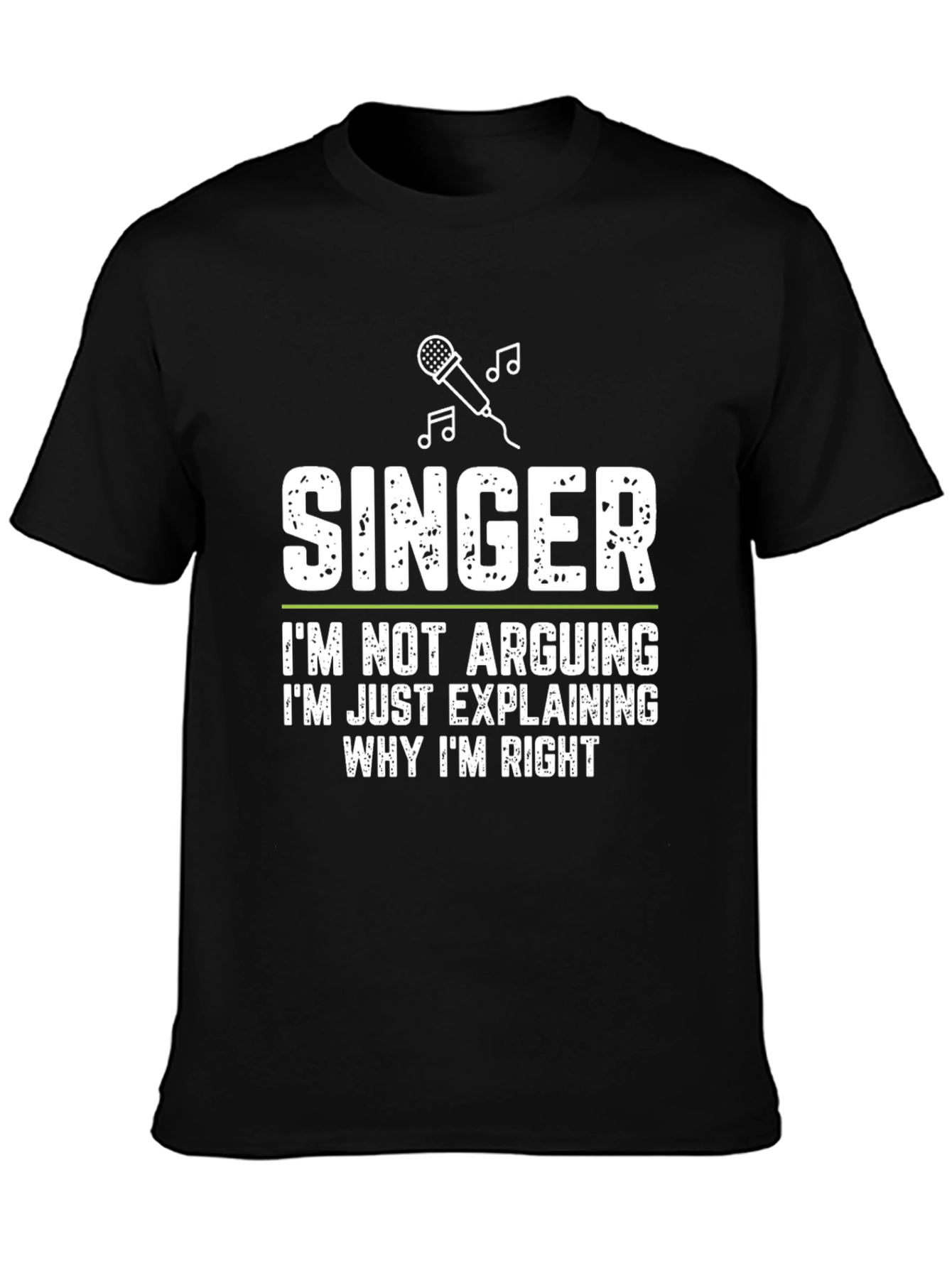 Black Singer Arguing Funny Graphic Tee view 3