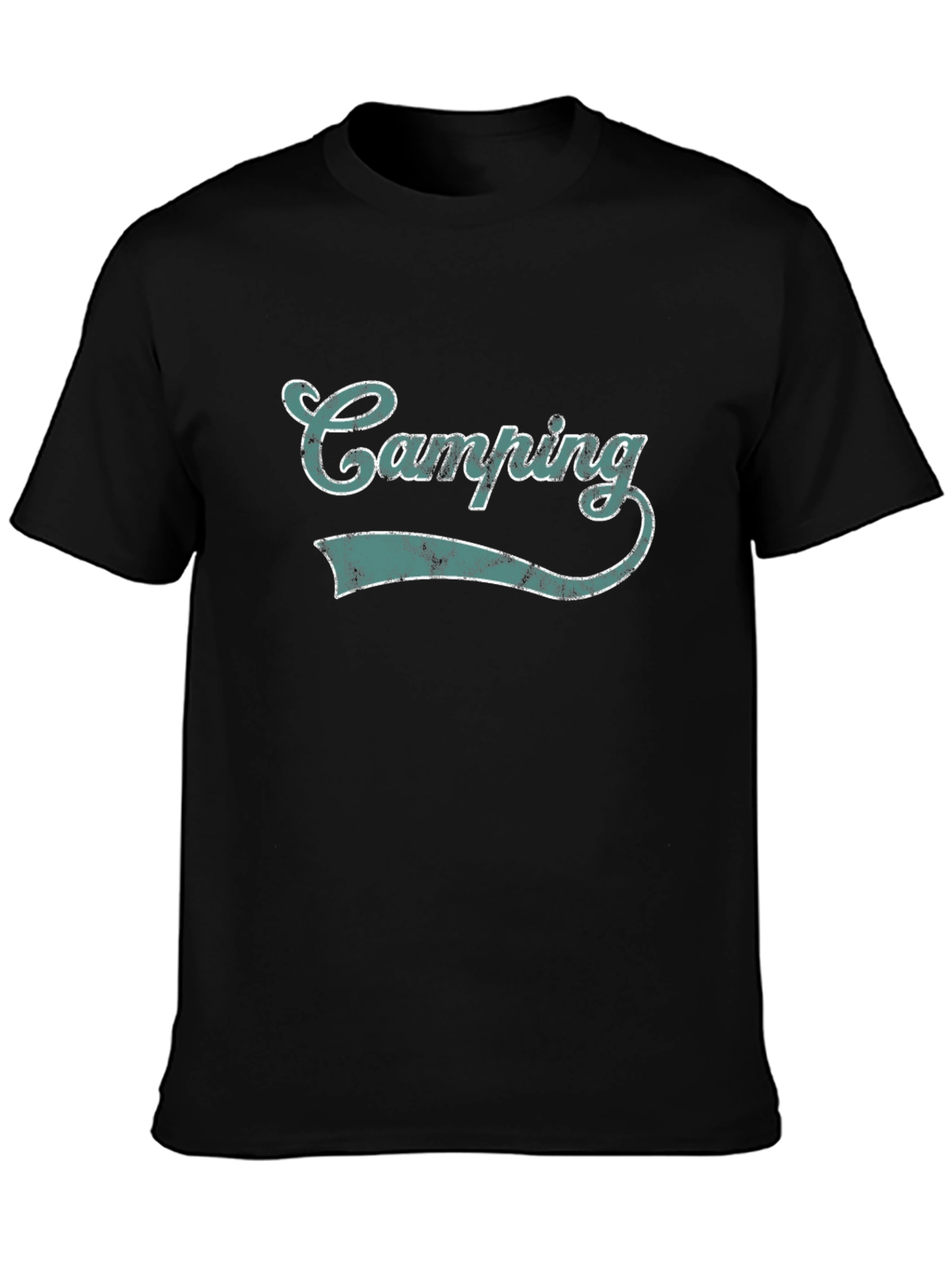 Black Camping Graphic Tee - Black Short Sleeve Shirt view 3