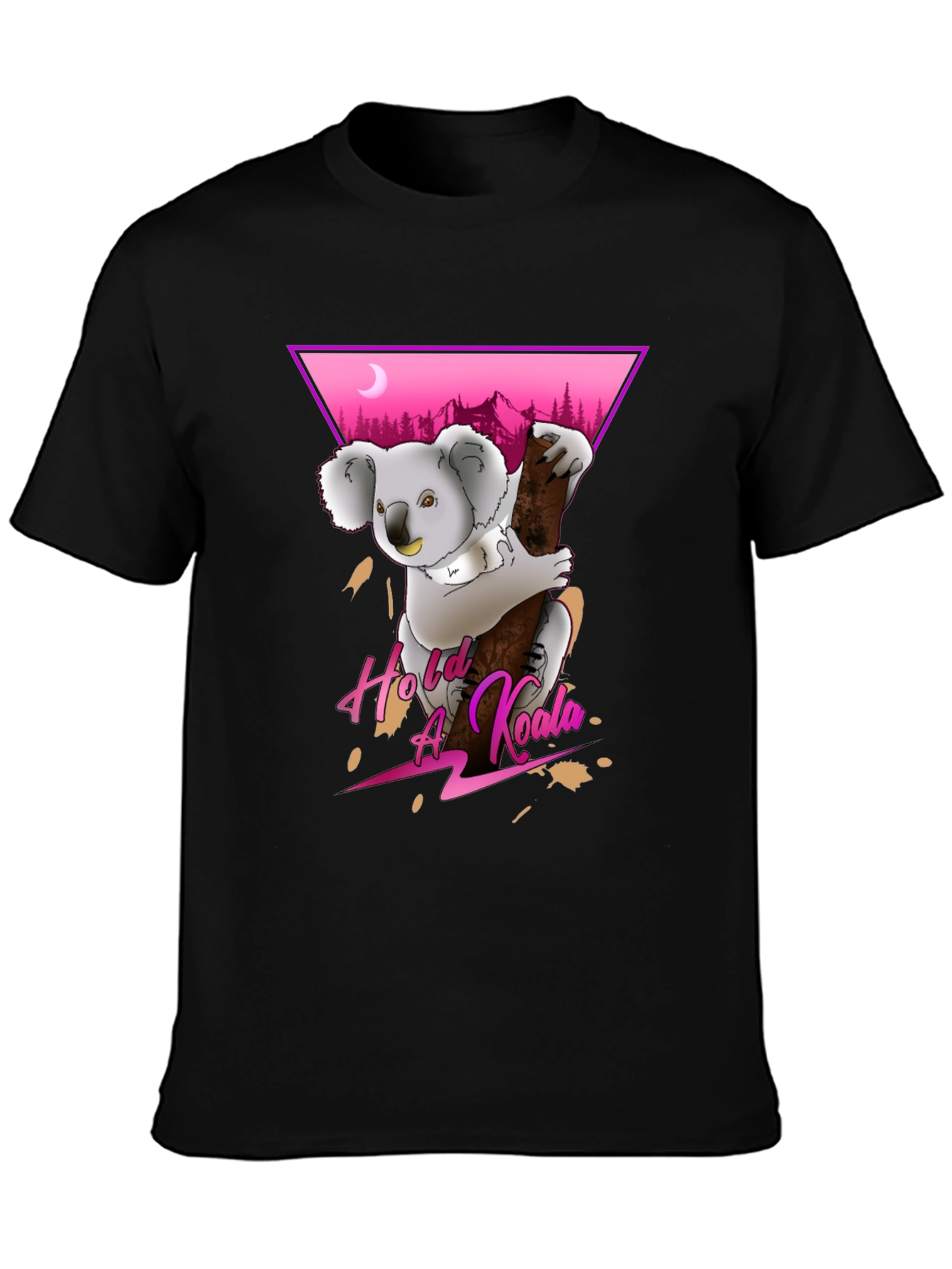 Black Hold A Koala T-Shirt view 3