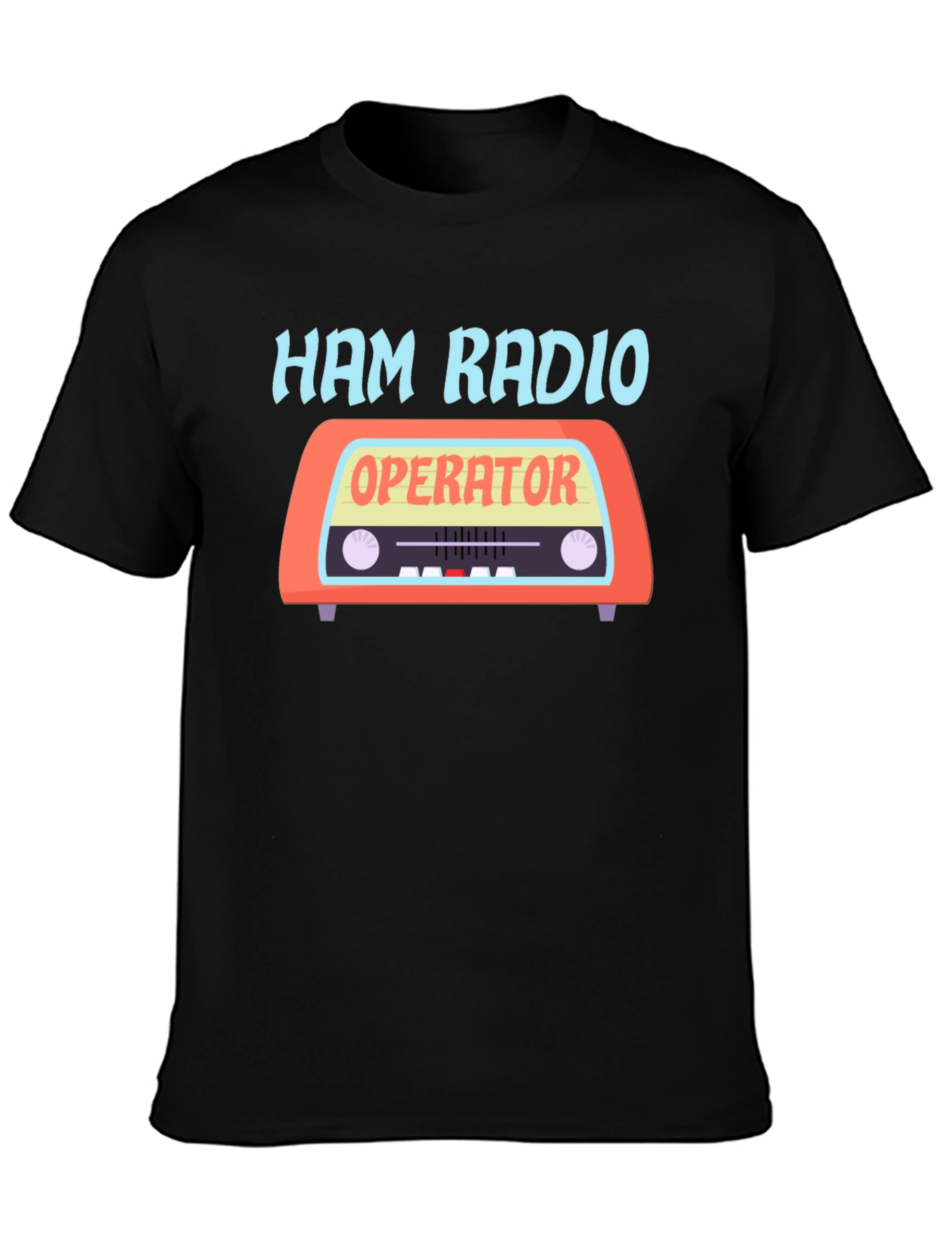 Black Ham Radio Operator T-Shirt view 3