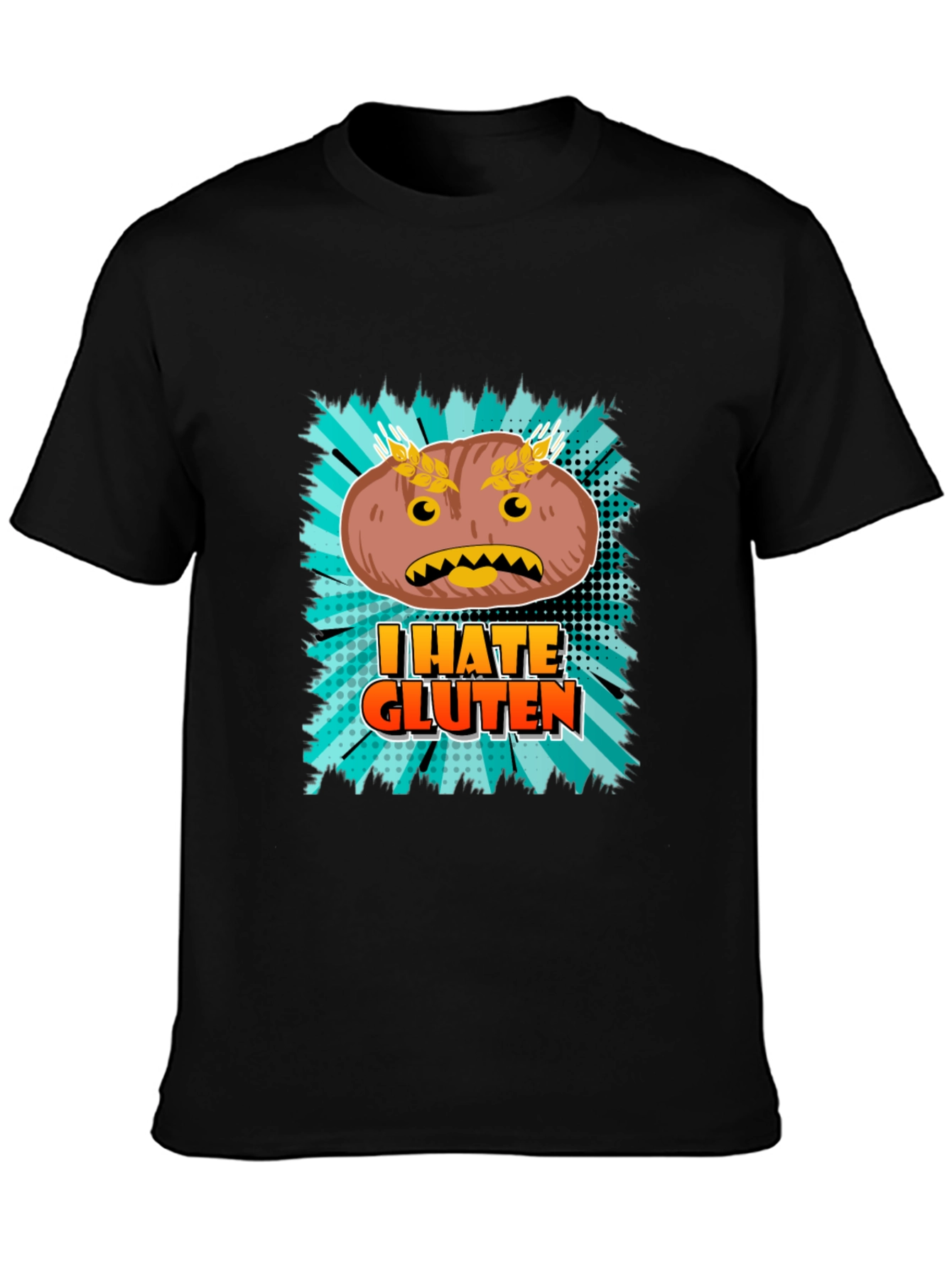 I Hate Gluten T-Shirt - Funny Food Allergy Tee - 3