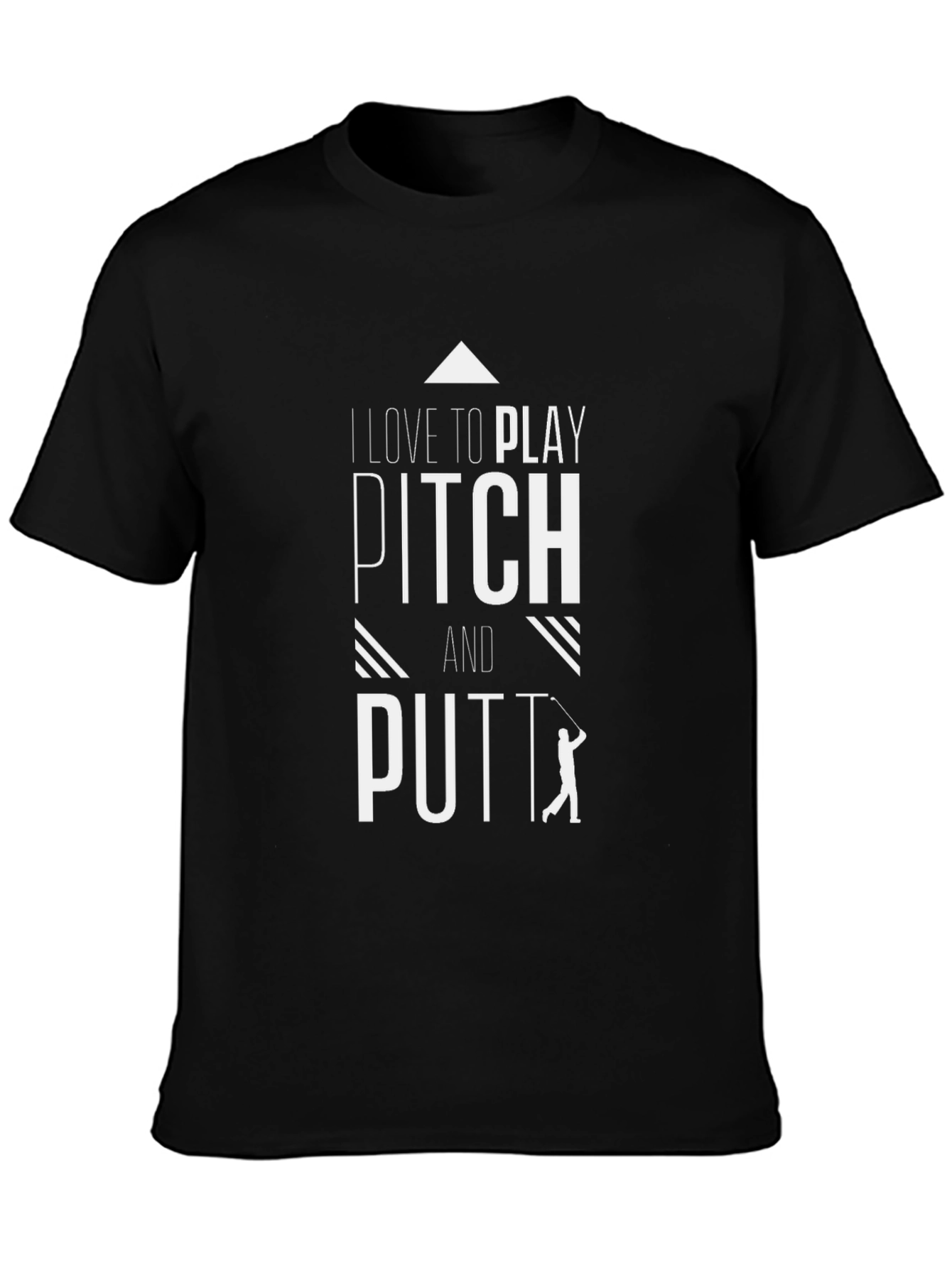 Black Pitch and Putt Golf T-Shirt view 3