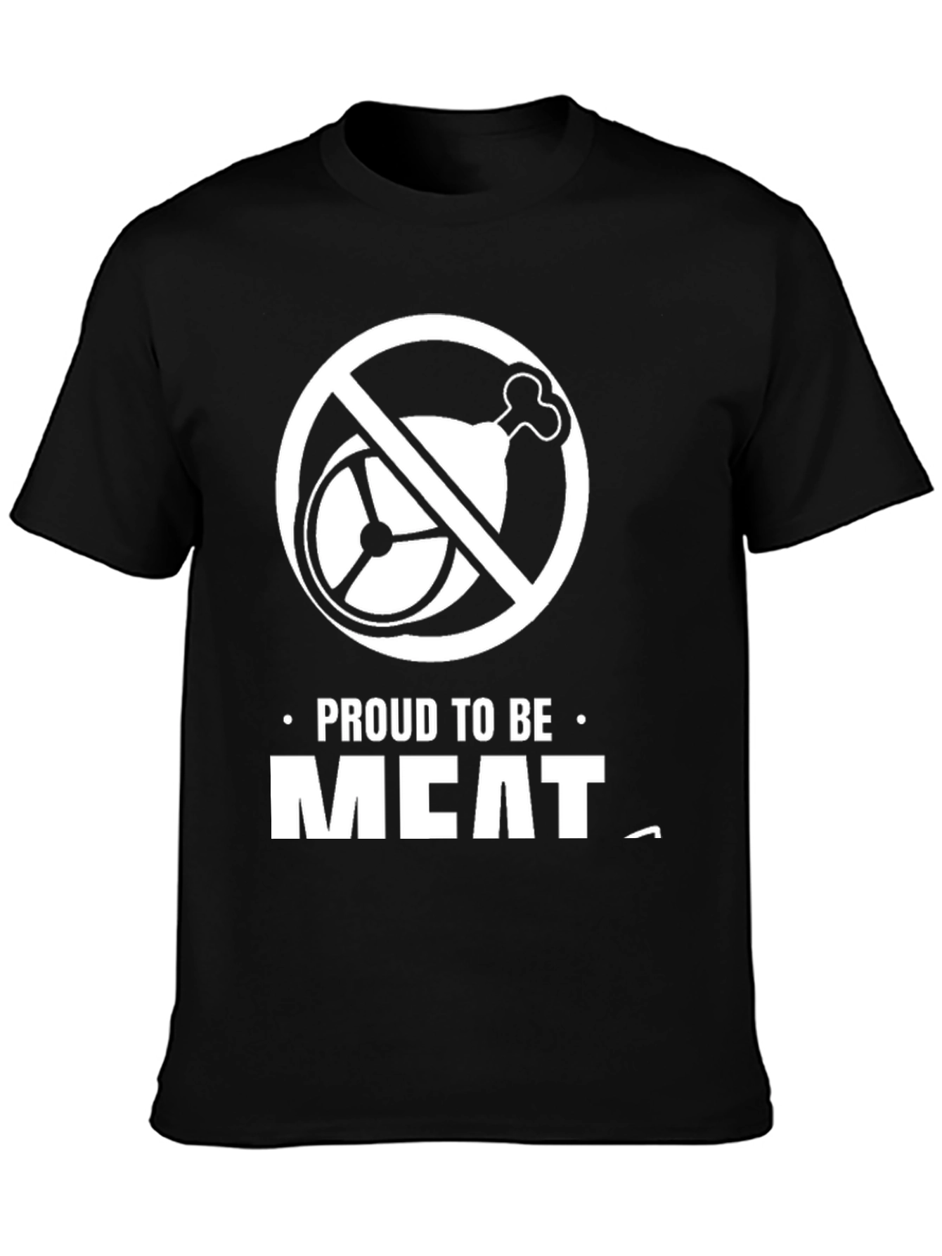 Black Proud to Be Meat T-Shirt view 3