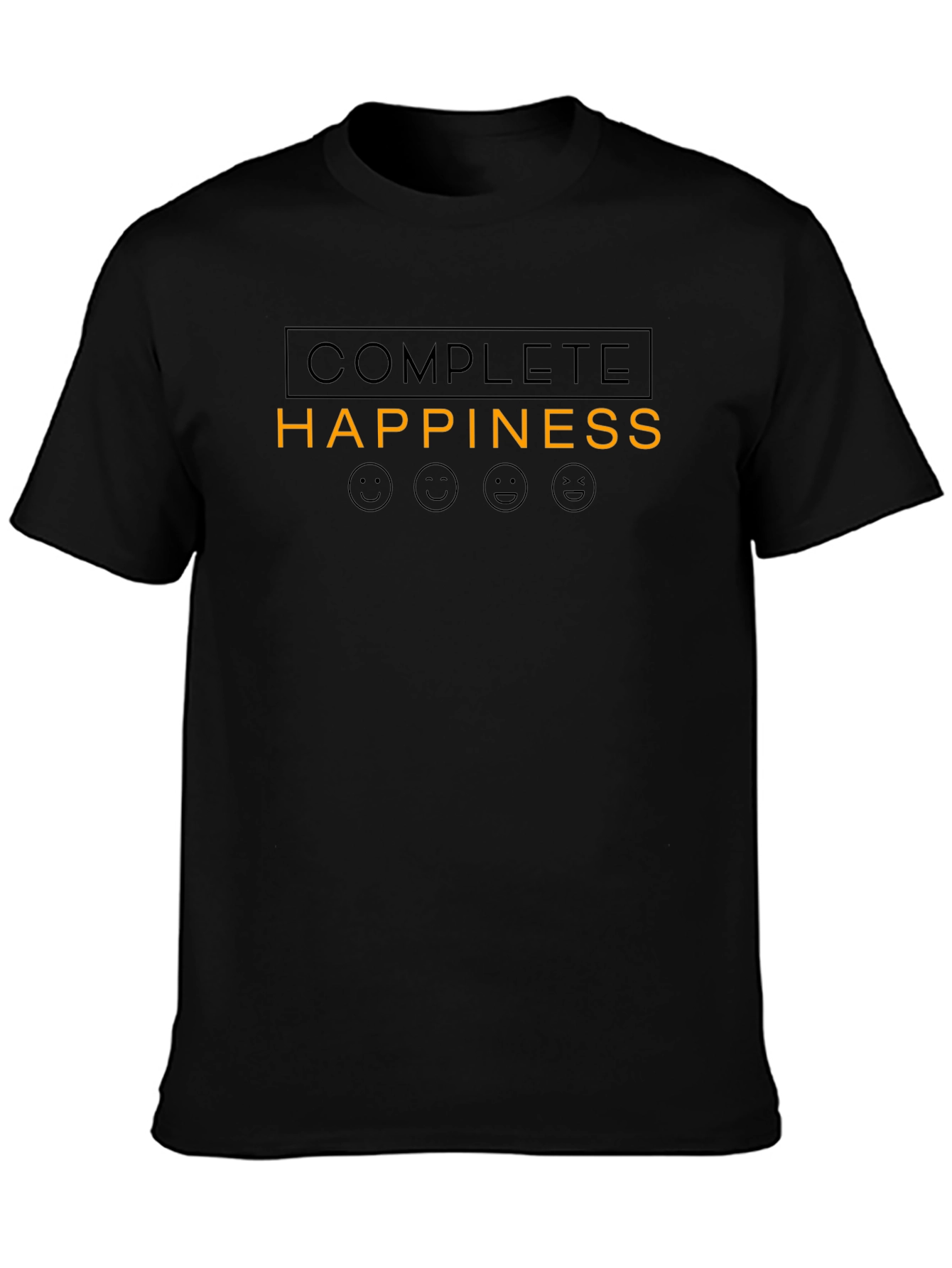 Black Complete Happiness Graphic Tee - Black view 3