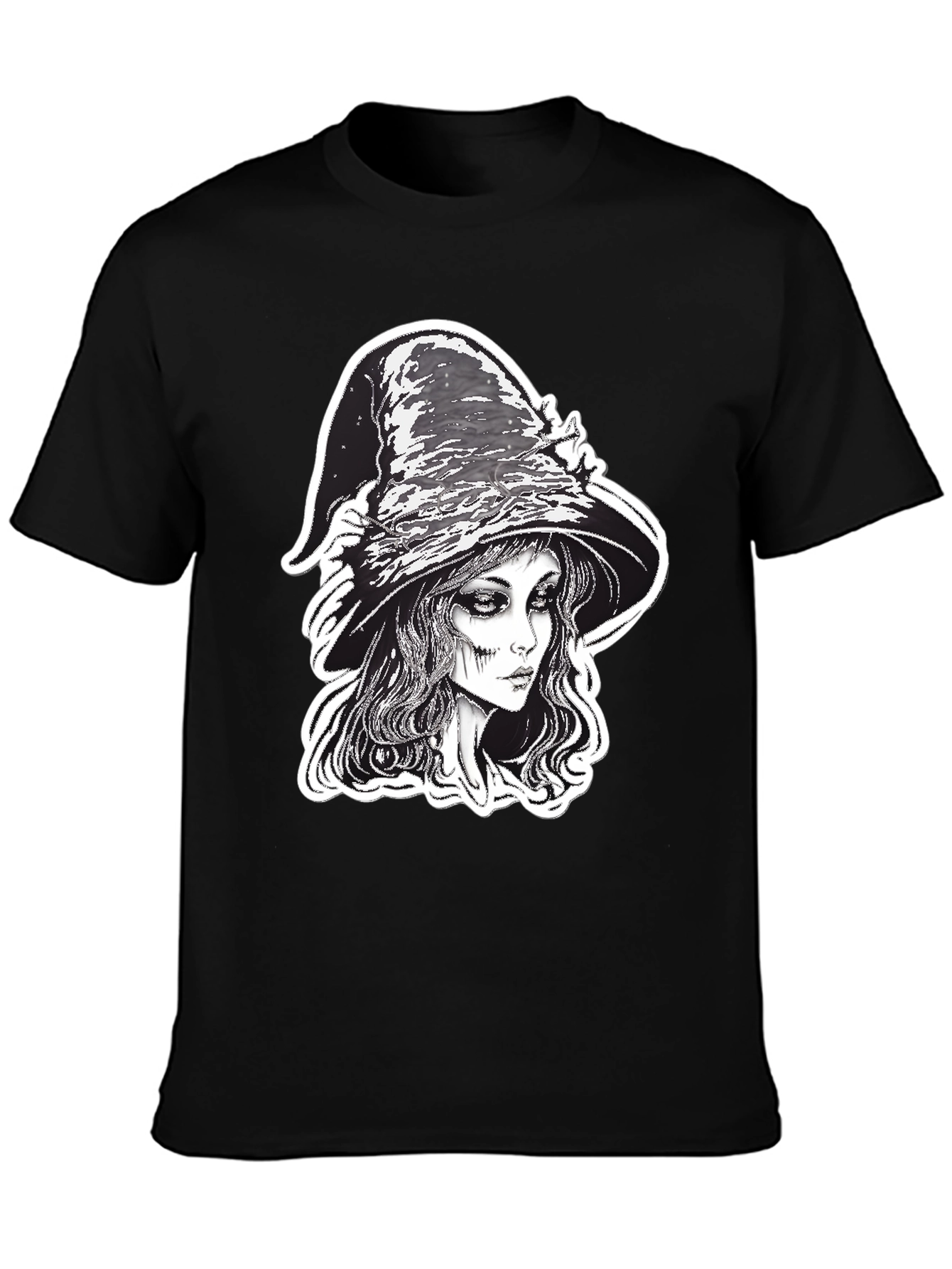 Black Witch Graphic Tee - Black Halloween Shirt view 3