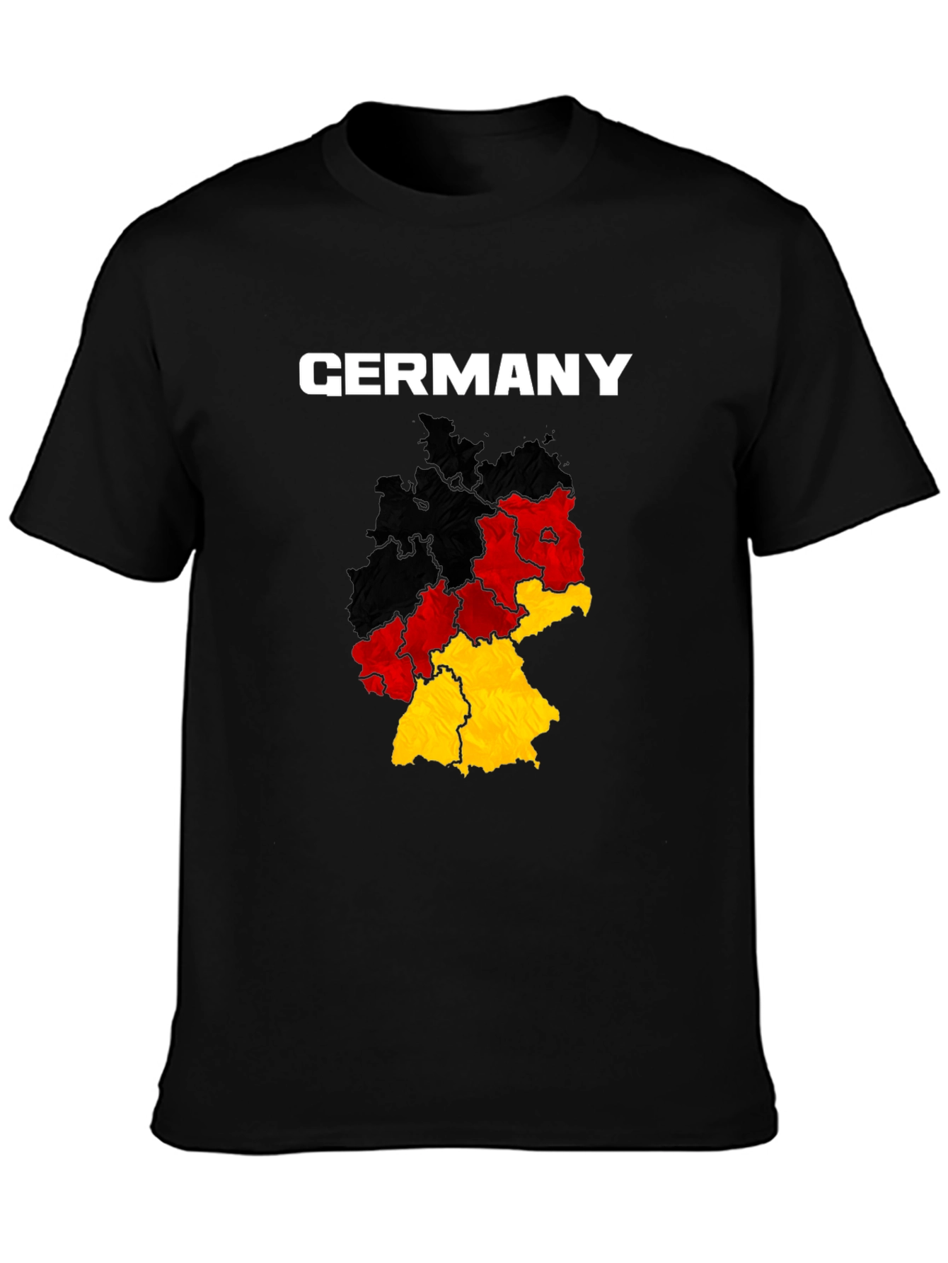 Germany Map T-Shirt - Black, Cotton - 3