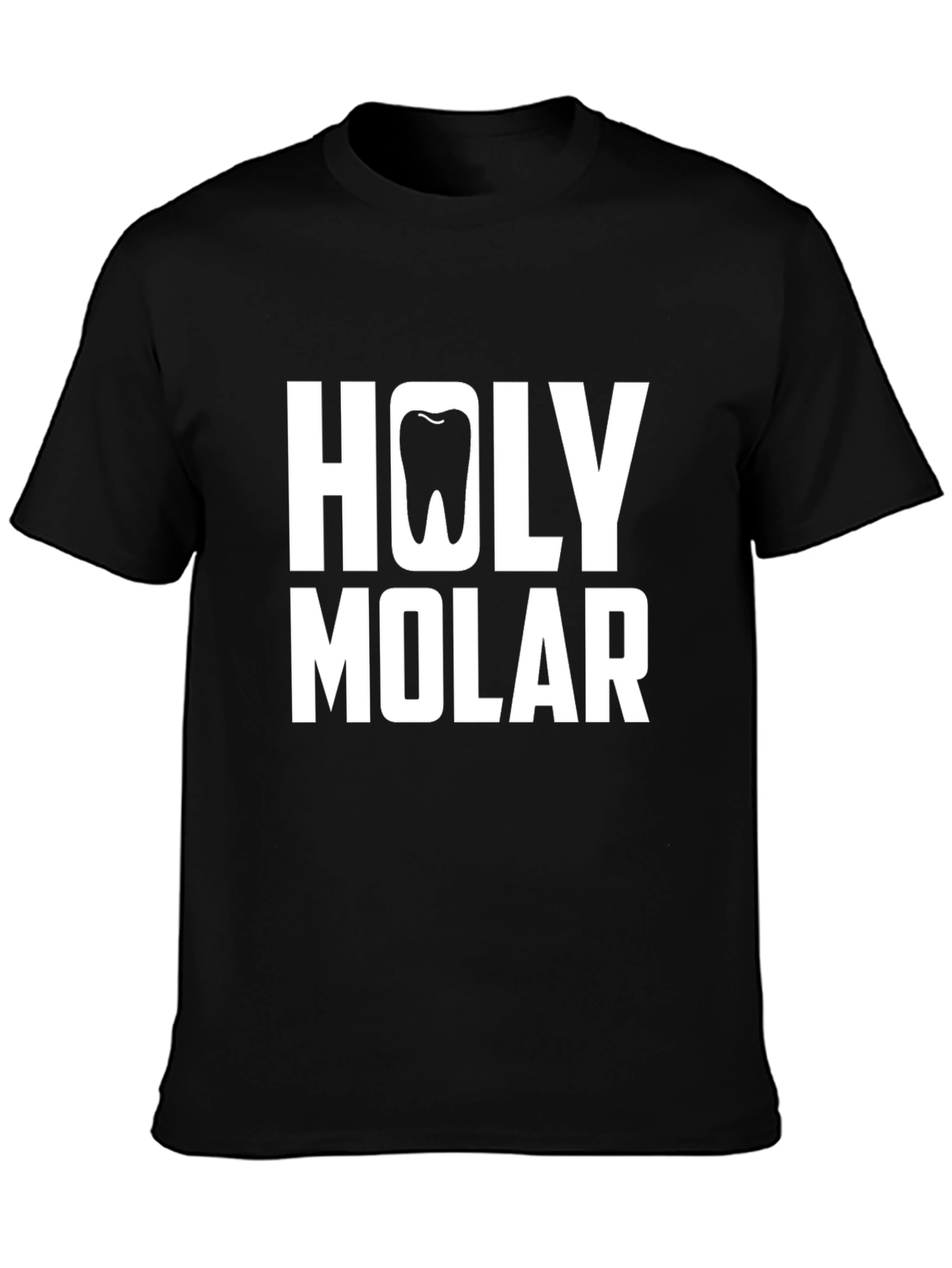 Black Holy Molar Graphic Tee - Dental Humor T-Shirt view 3