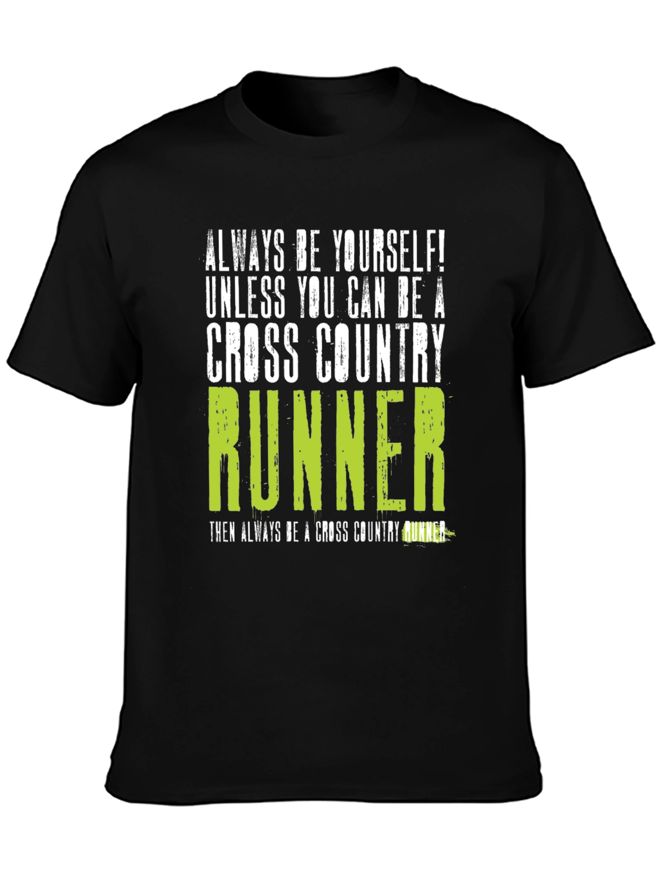 Black Cross Country Runner Graphic T-Shirt view 3