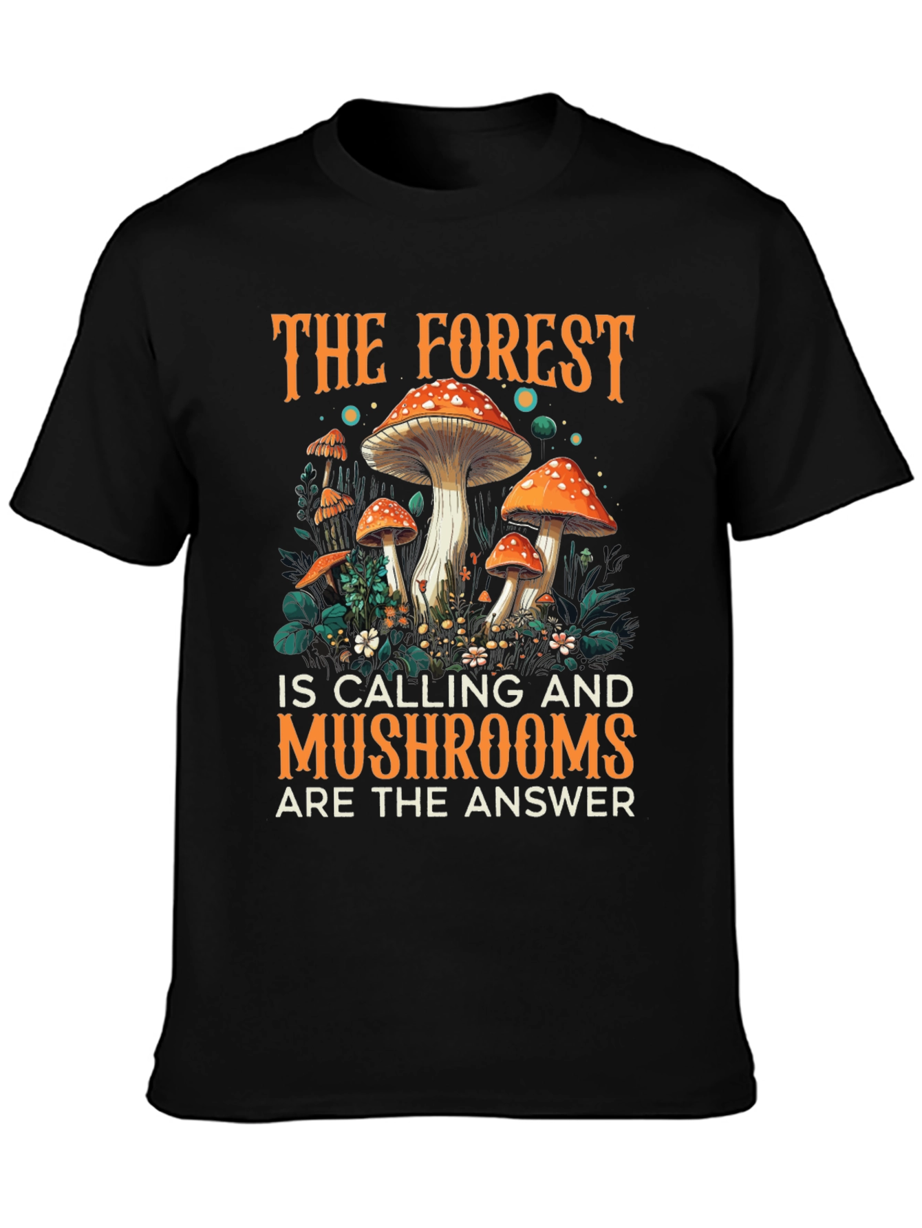 Black Forest Calling Mushroom Graphic Tee view 3