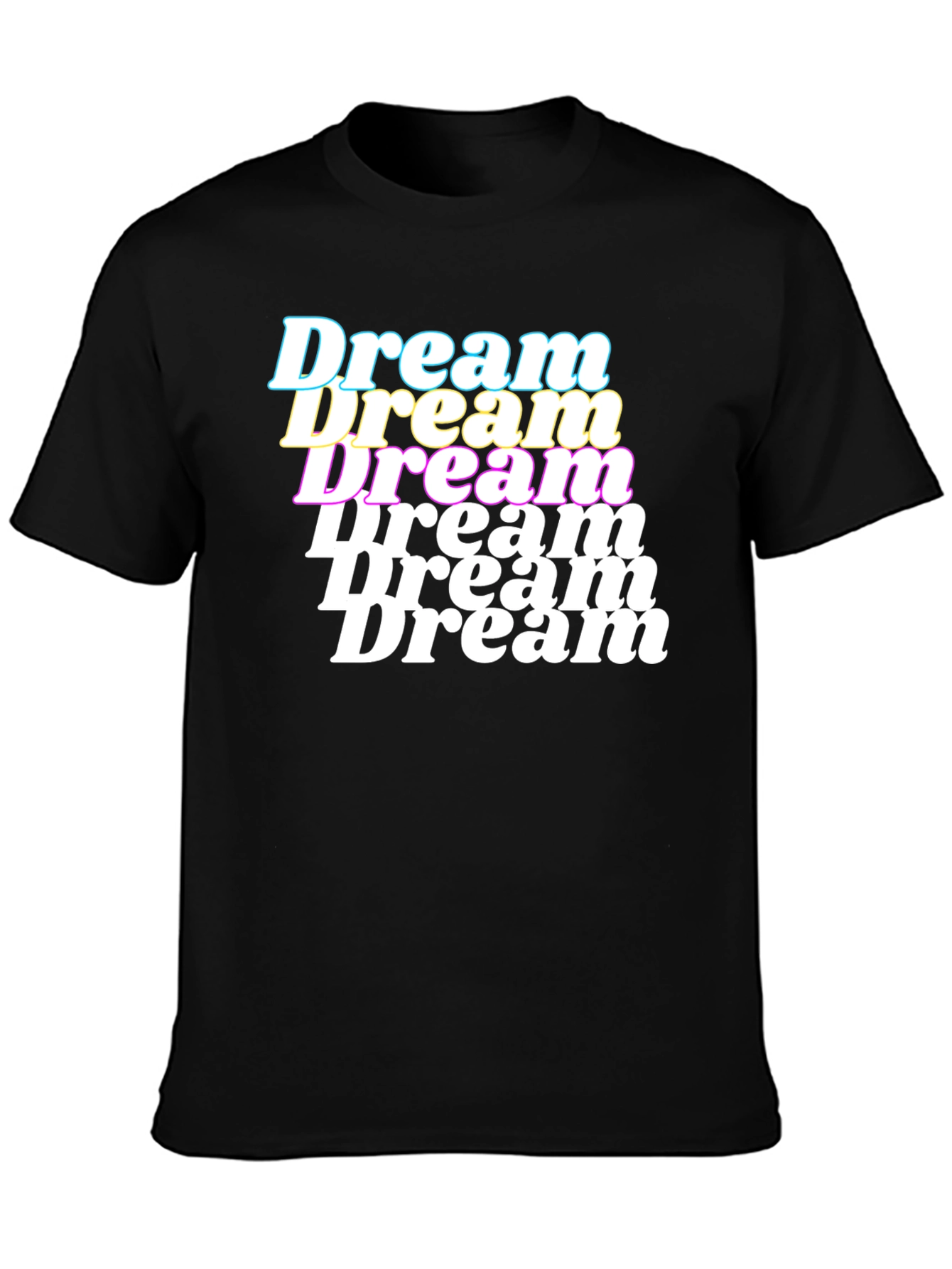 Black Dream Stacked Graphic T-Shirt - Black view 3