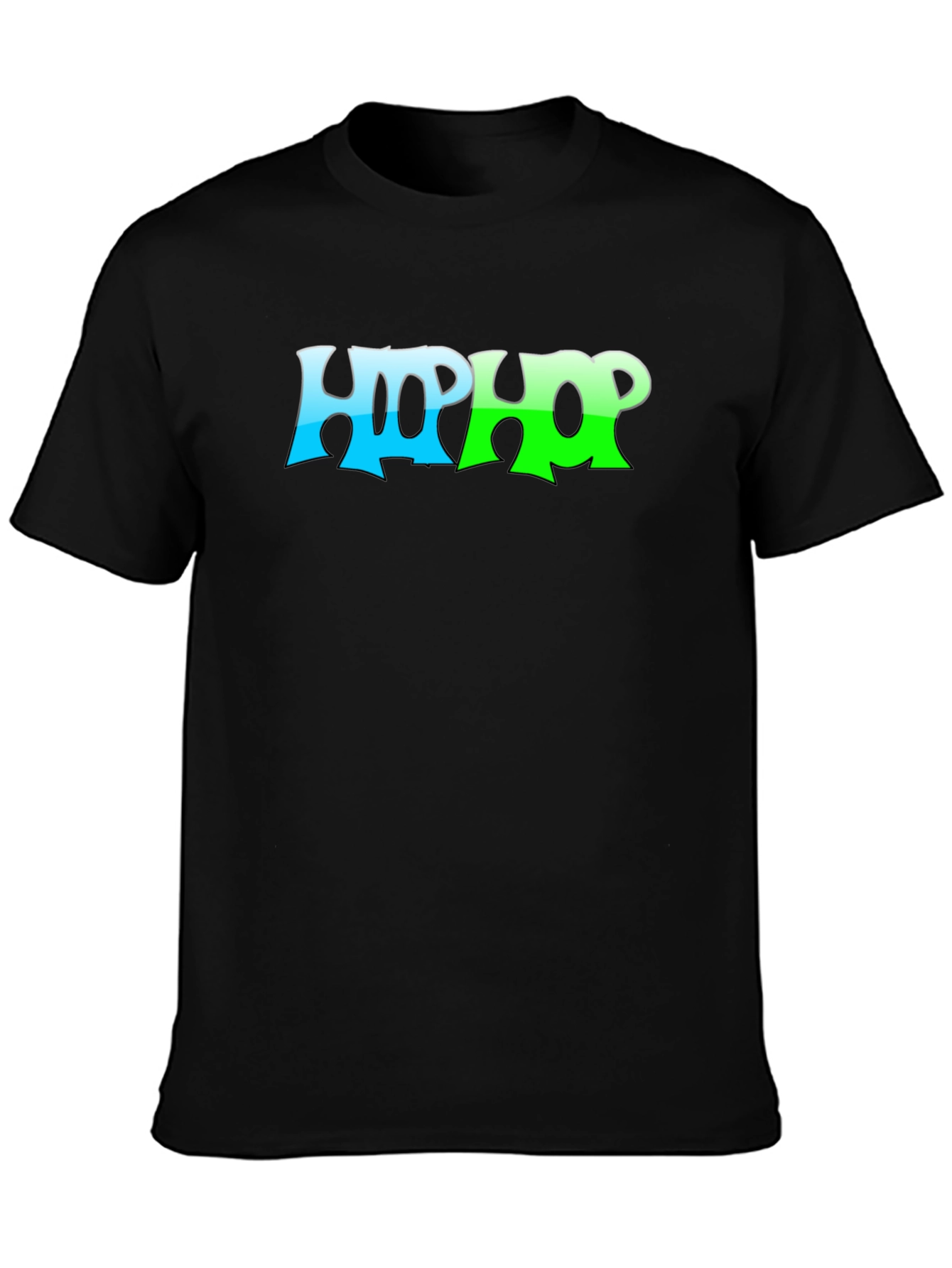 Black Hip Hop Graphic Tee - Cool Casual Style view 3