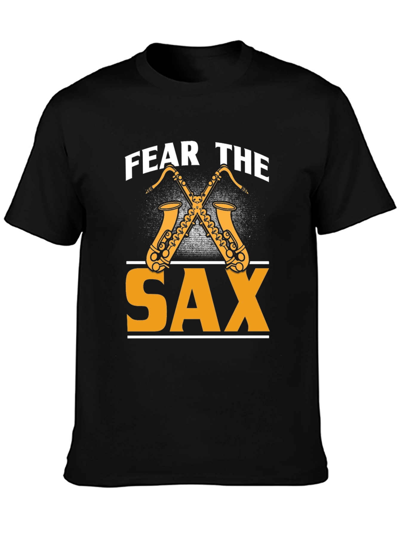 Black Fear The Sax T-Shirt - Music Lover Tee view 3