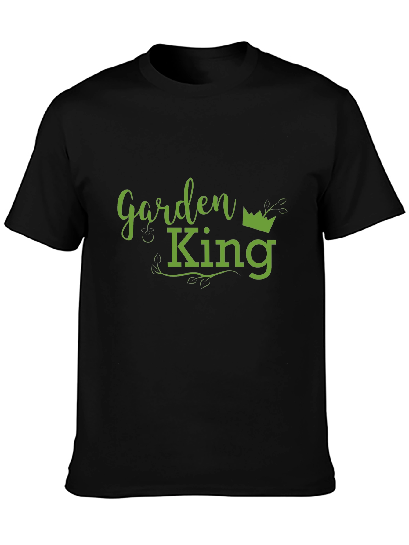Black Garden King Men's Black T-Shirt view 3
