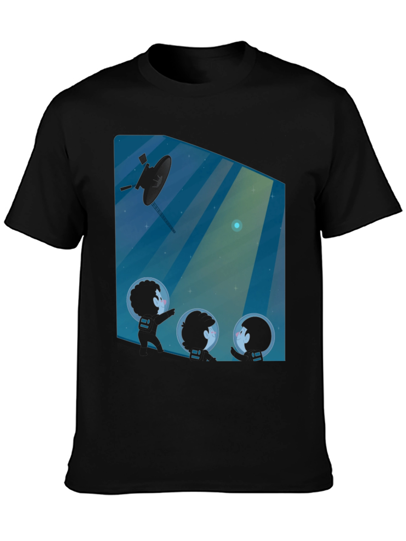 Black Voyager Kids Graphic Tee - Explore Space in Style! view 3