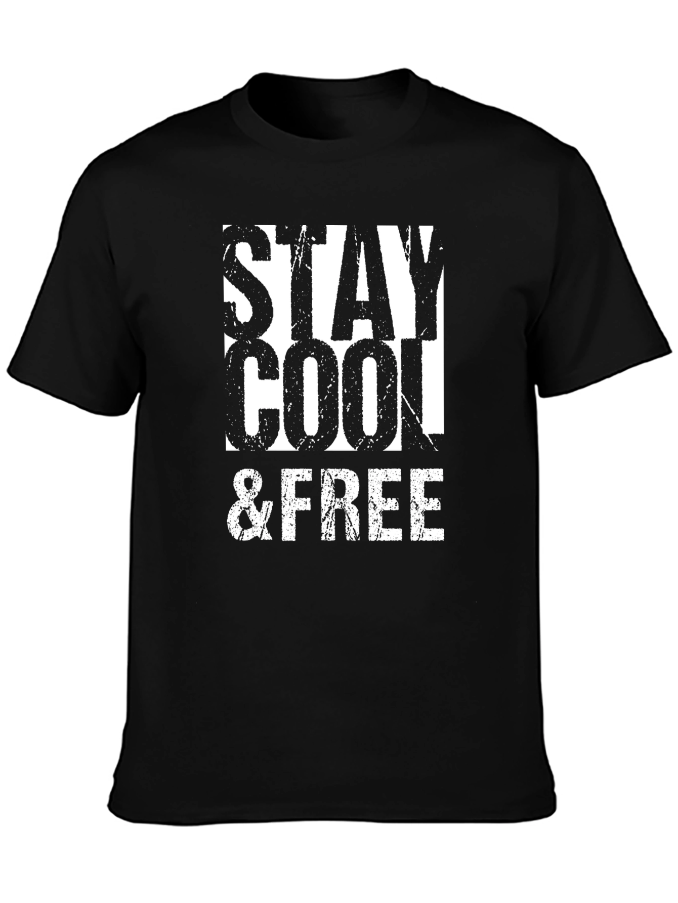 Black Stay Cool & Free Black T-Shirt view 3