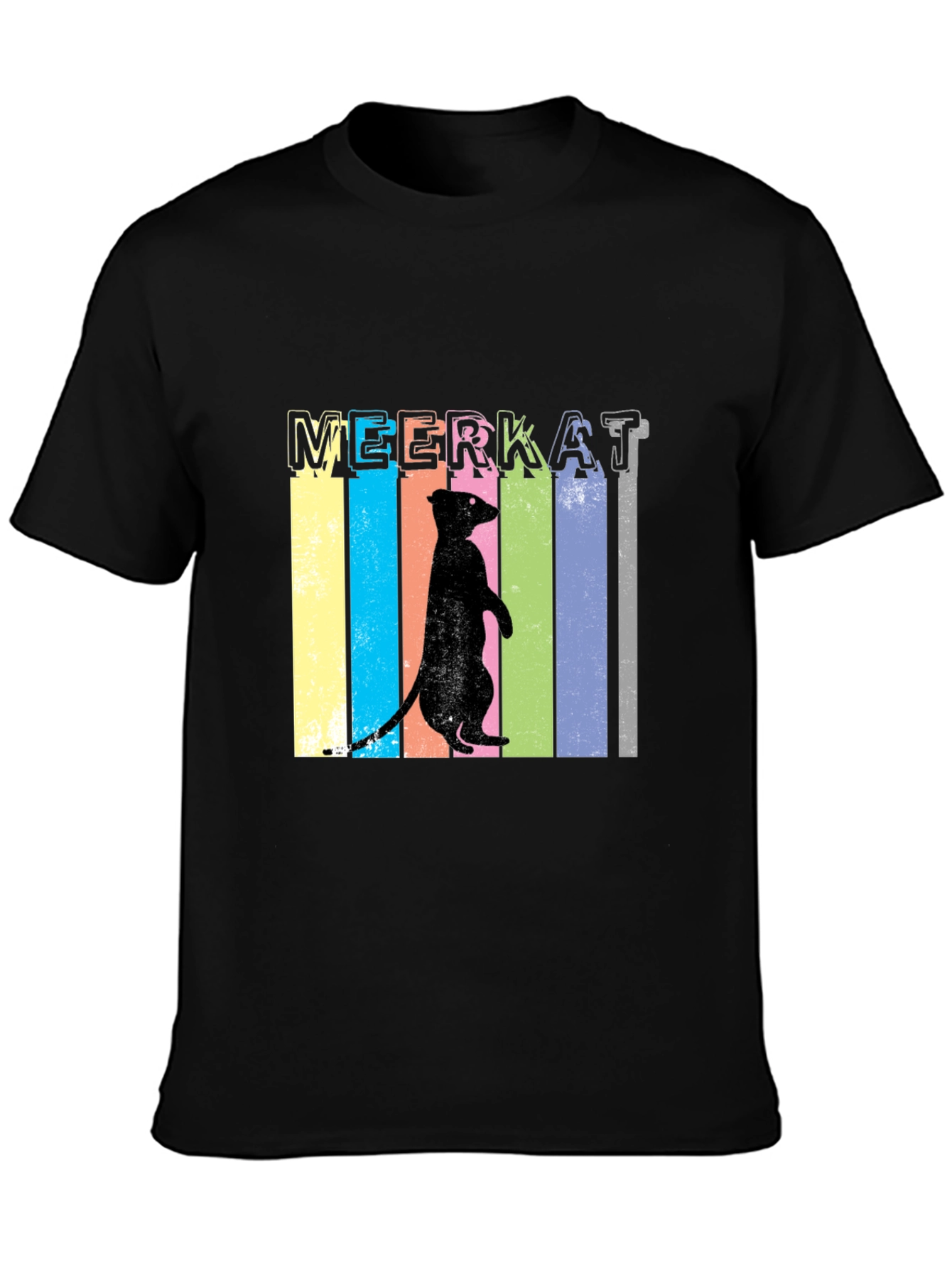 Black Meerkat Graphic Tee - Fun Animal T-Shirt view 3