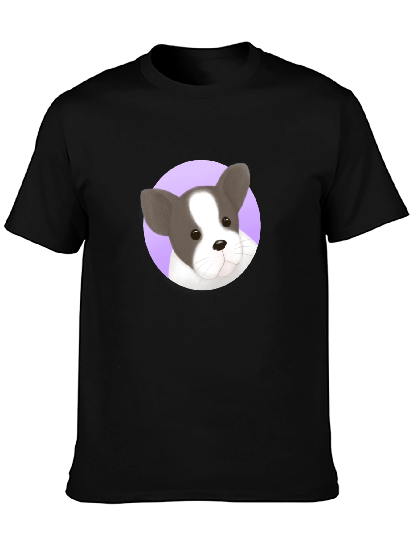 Black Dog Graphic Tee - French Bulldog Design view 3