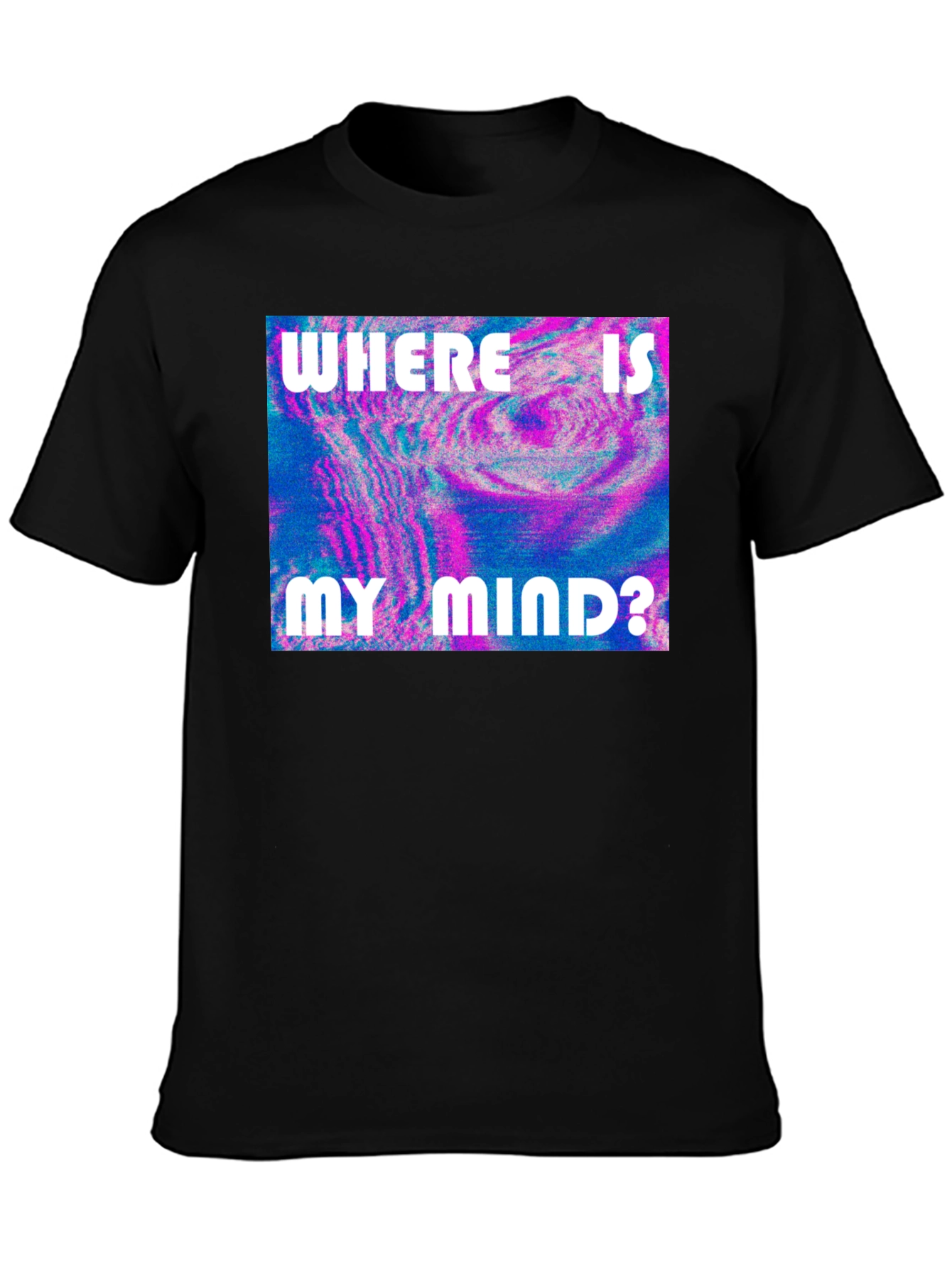 Black Mind-Bending Graphic Tee: Where Is My Mind? Shirt view 3