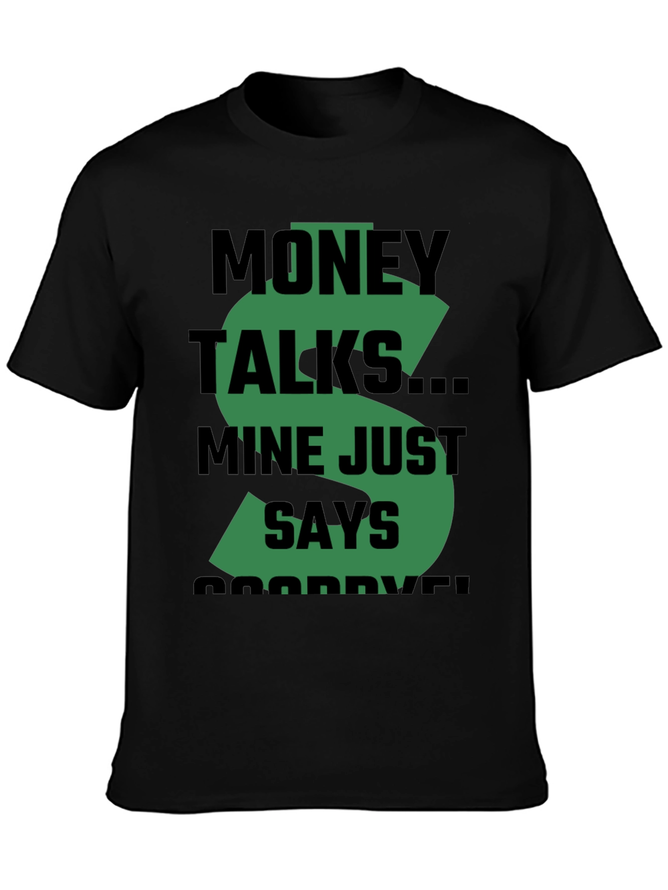 Black Money Talks Graphic T-Shirt view 3