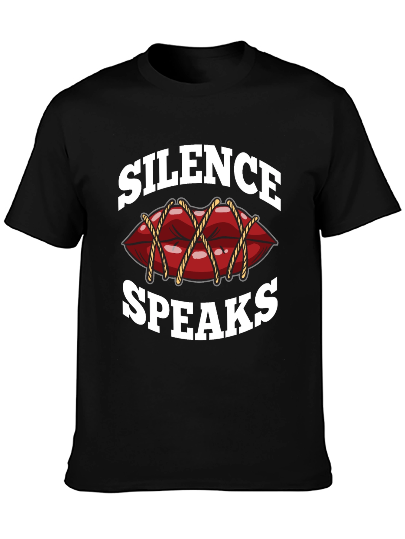 Black Silence Speaks Graphic Tee - Black T-Shirt view 3