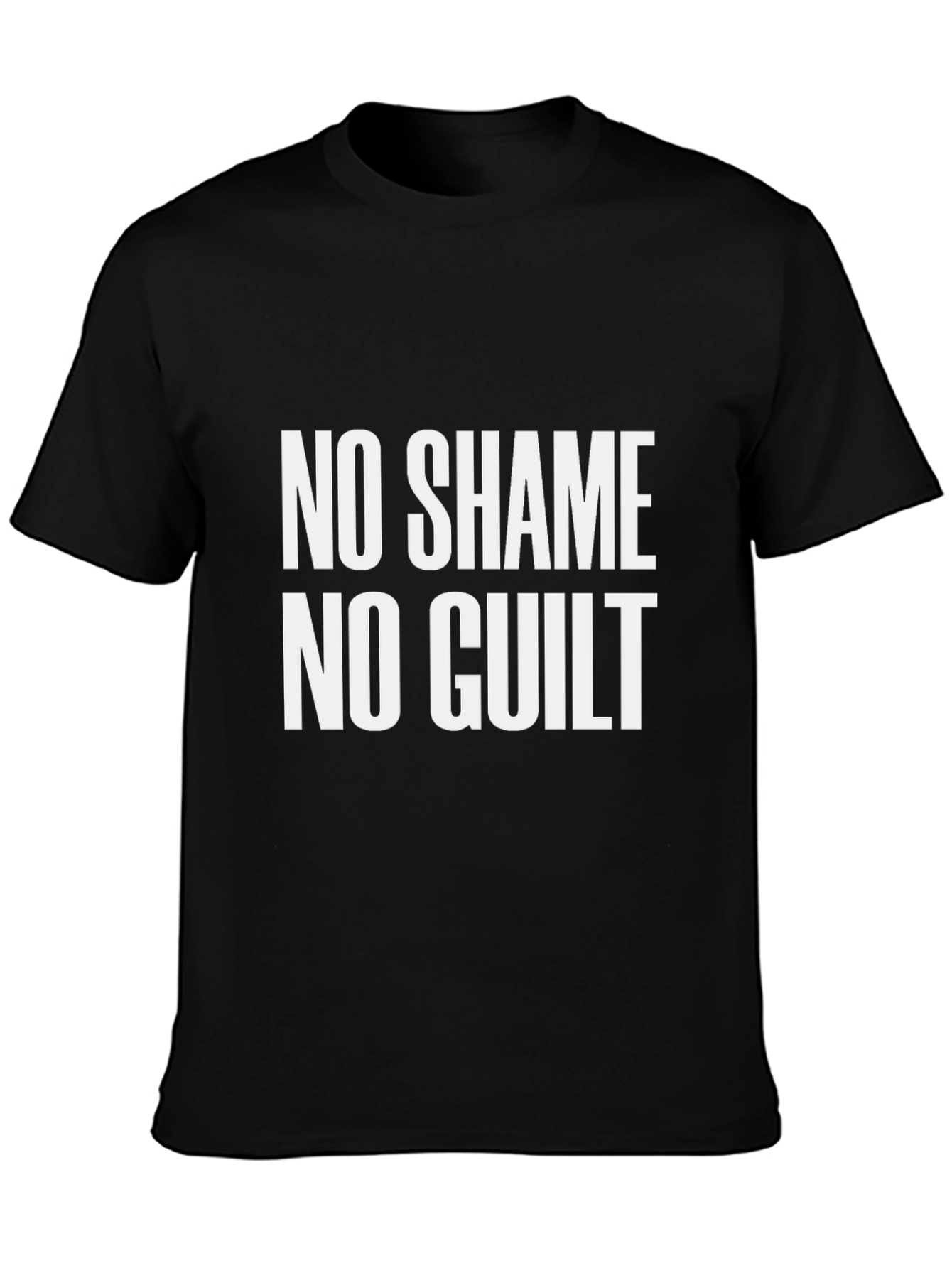 Black No Shame No Guilt Graphic T-Shirt view 3