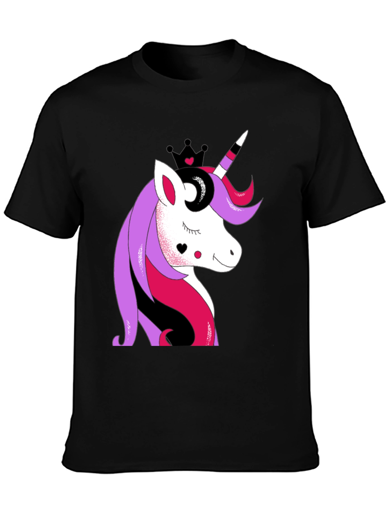 Black Unicorn Crown Graphic T-Shirt - Stylish and Fun view 3