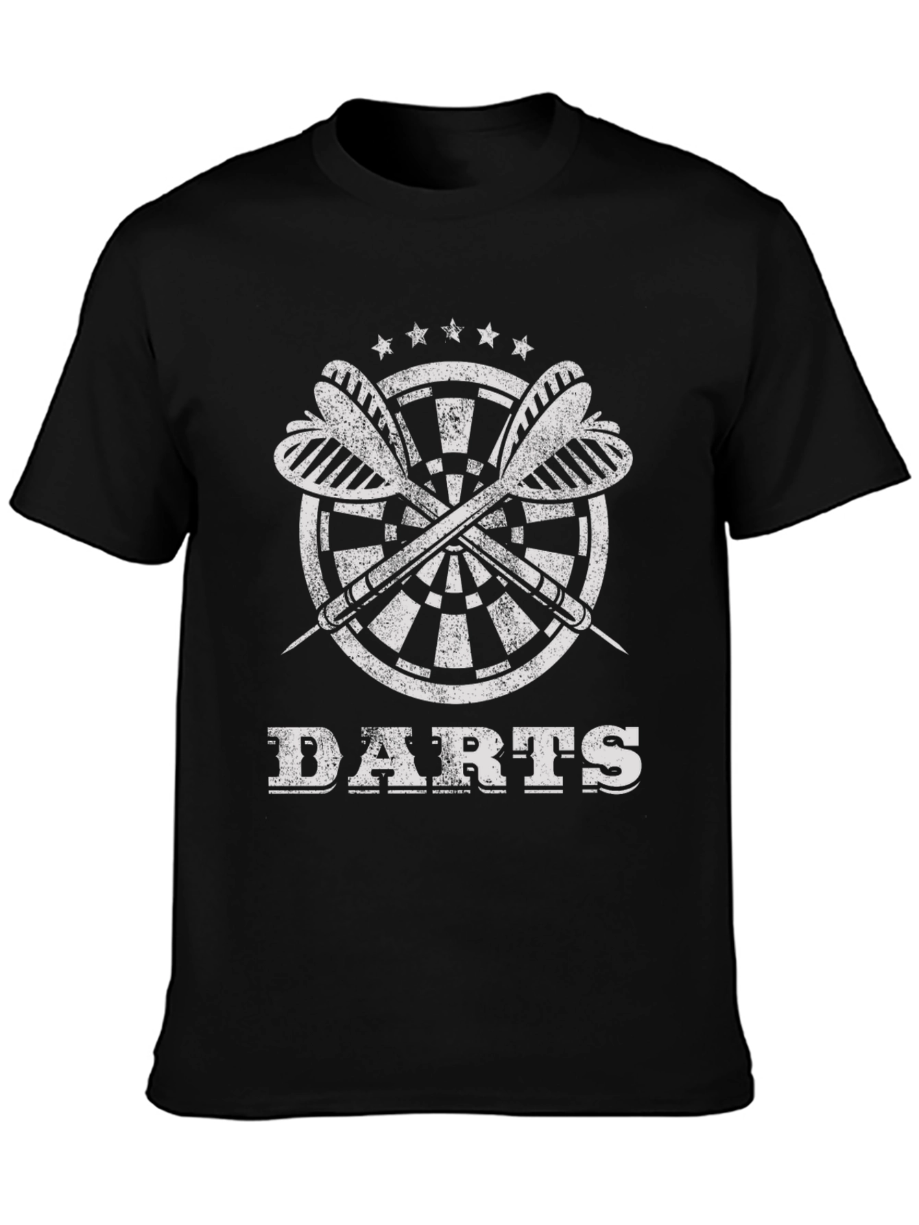 Black Darts Graphic Tee - Black Cotton T-Shirt view 3