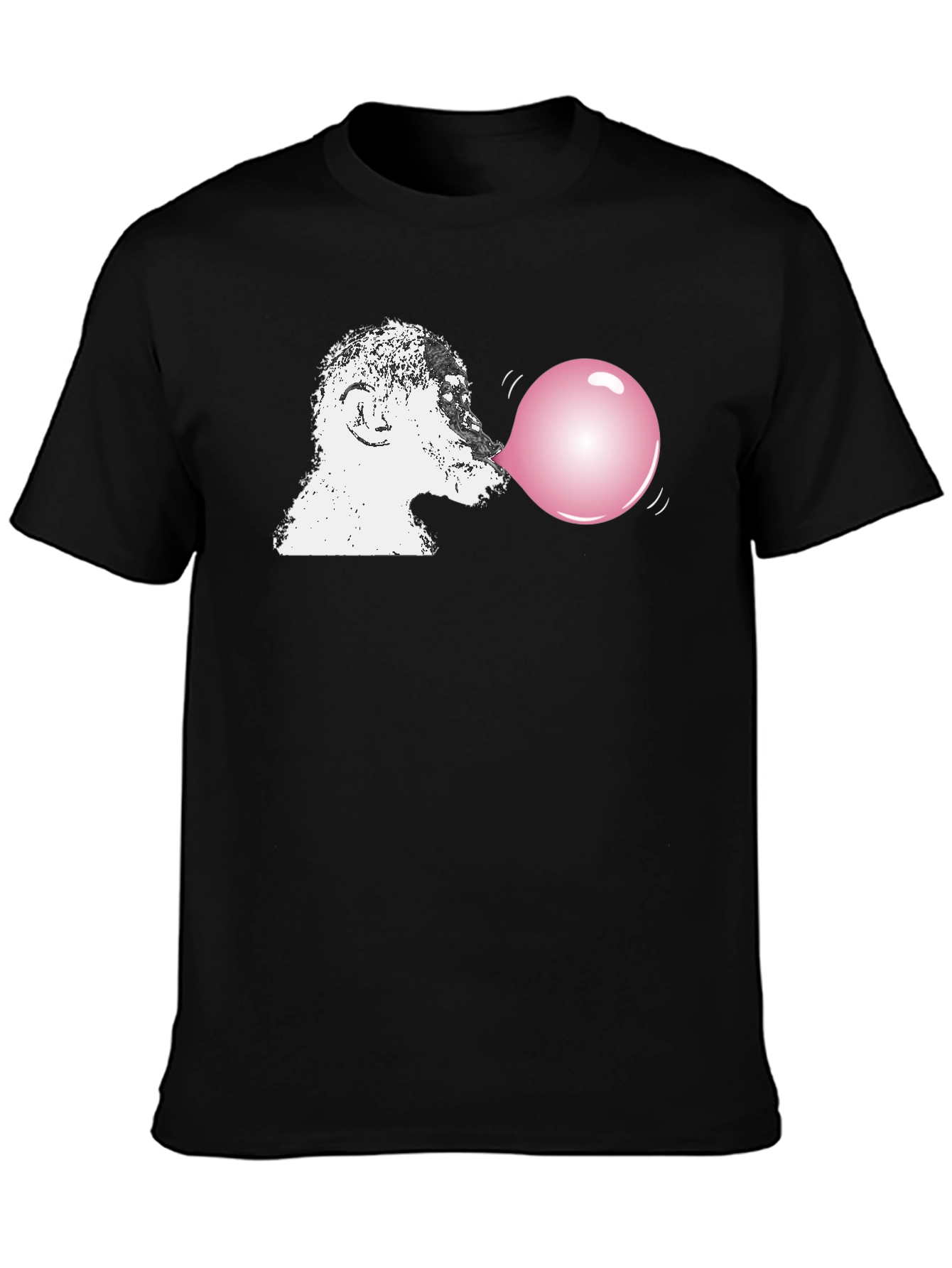 Black Monkey Blowing Bubblegum T-Shirt view 3