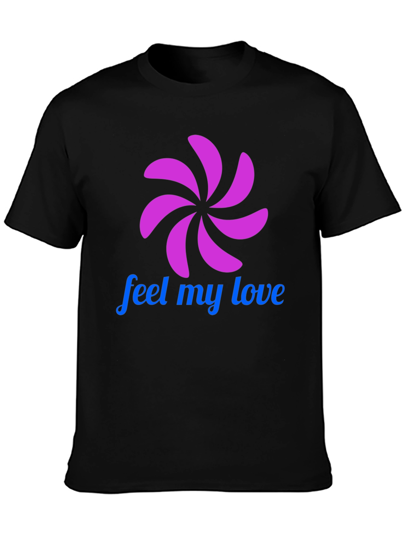 Black Feel My Love Graphic T-Shirt - Black view 3