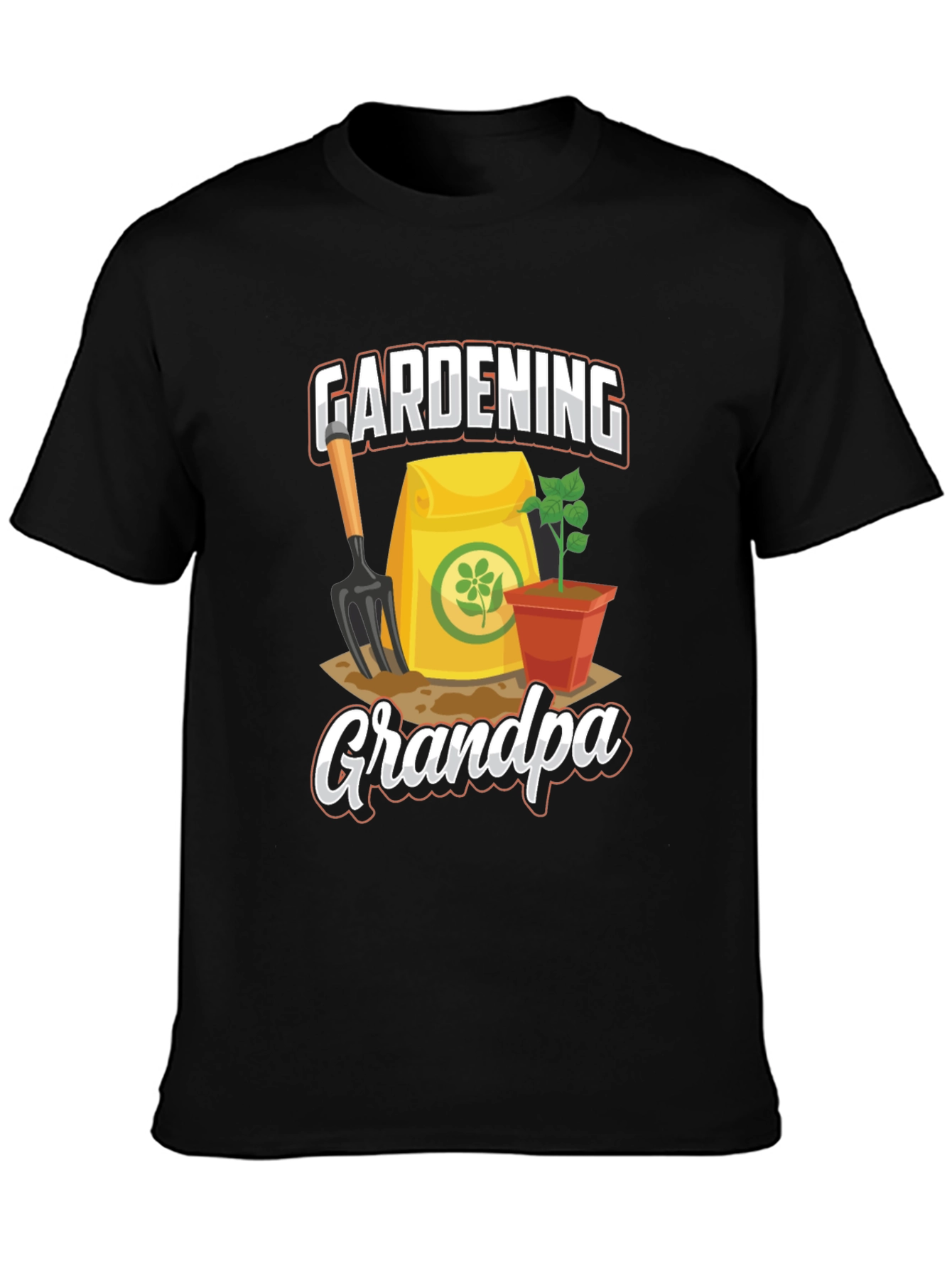 Black Gardening Grandpa T-Shirt - Gift for Grandfathers view 3