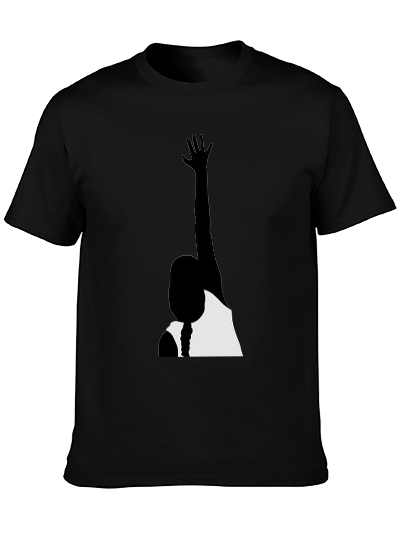 Black Silhouette Graphic Tee - Black Casual Shirt view 3