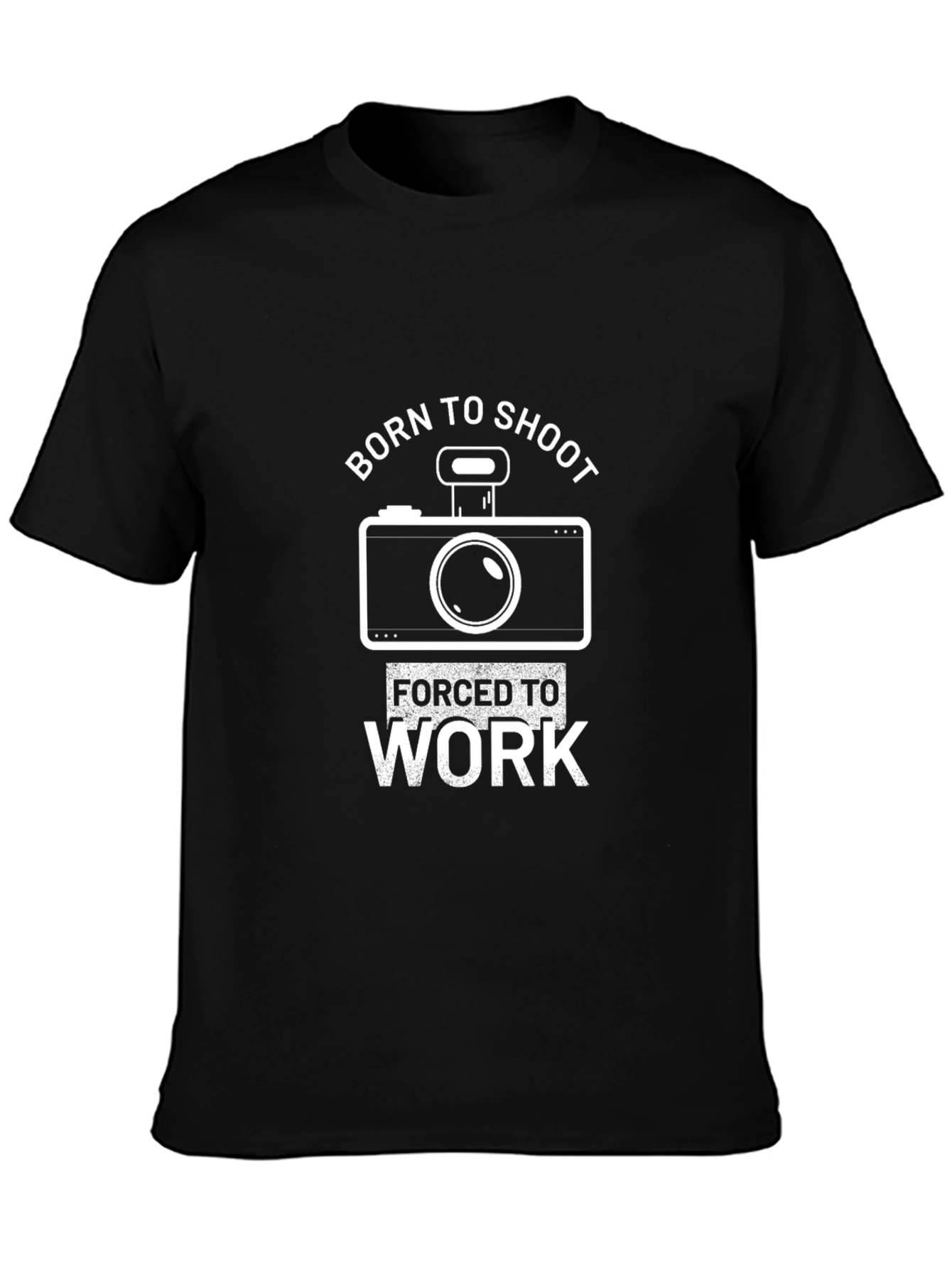 Black Born to Shoot T-Shirt, Photography Lover Tee view 3