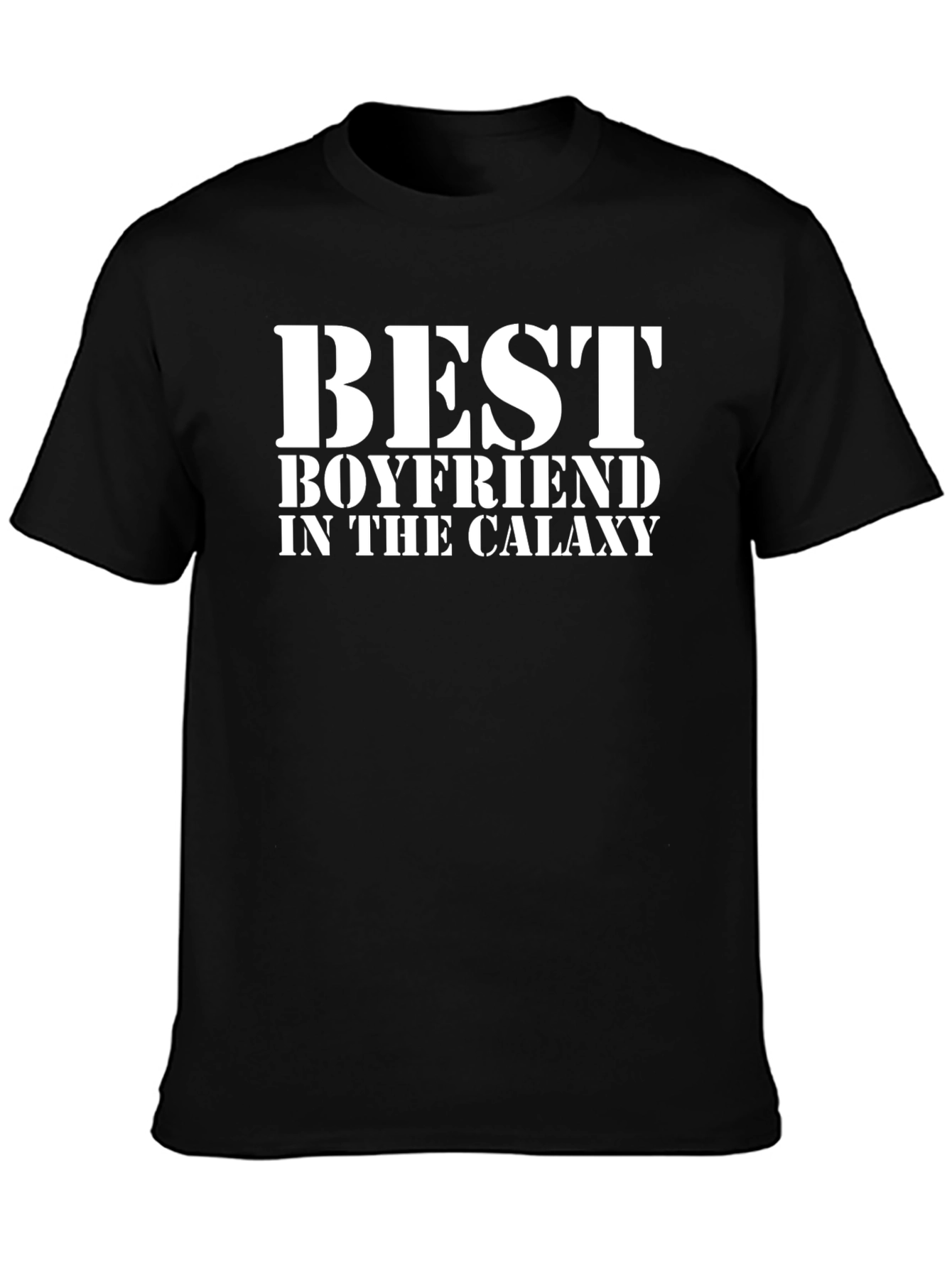 Best Boyfriend in the Galaxy Black T-Shirt - 3