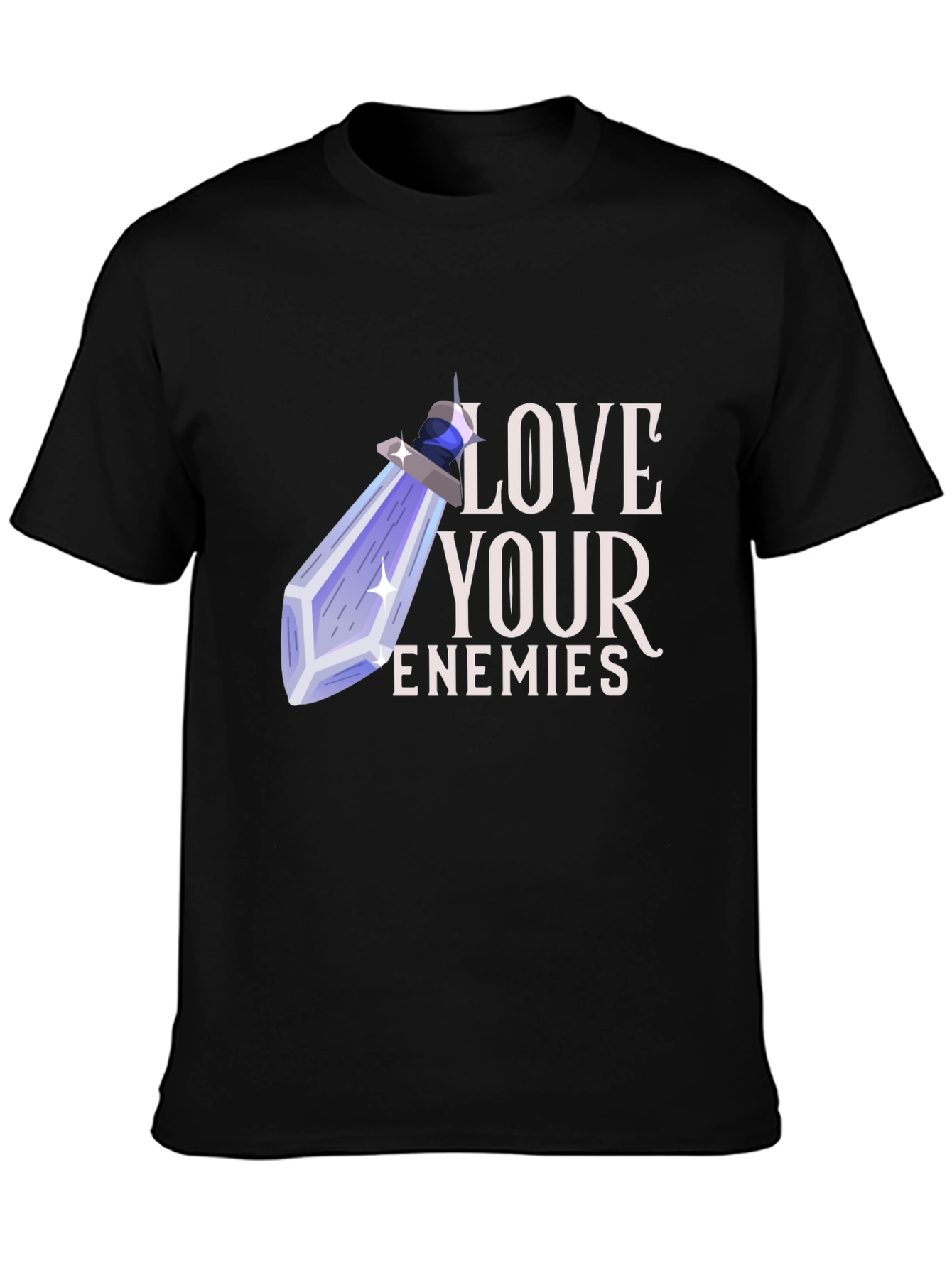 Black Love Your Enemies Potion Graphic Tee view 3