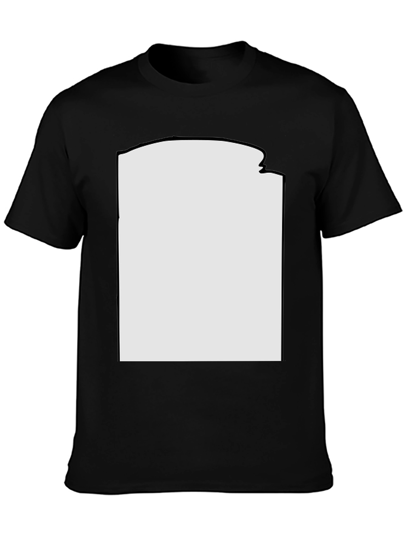 Black Modern Black T-Shirt with Custom Print Area view 3