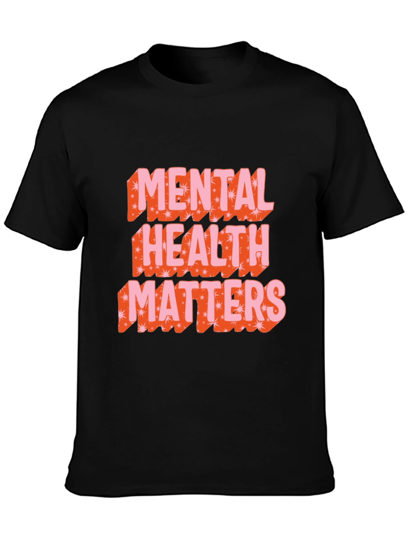 Black Mental Health Matters Graphic Tee - Black view 3